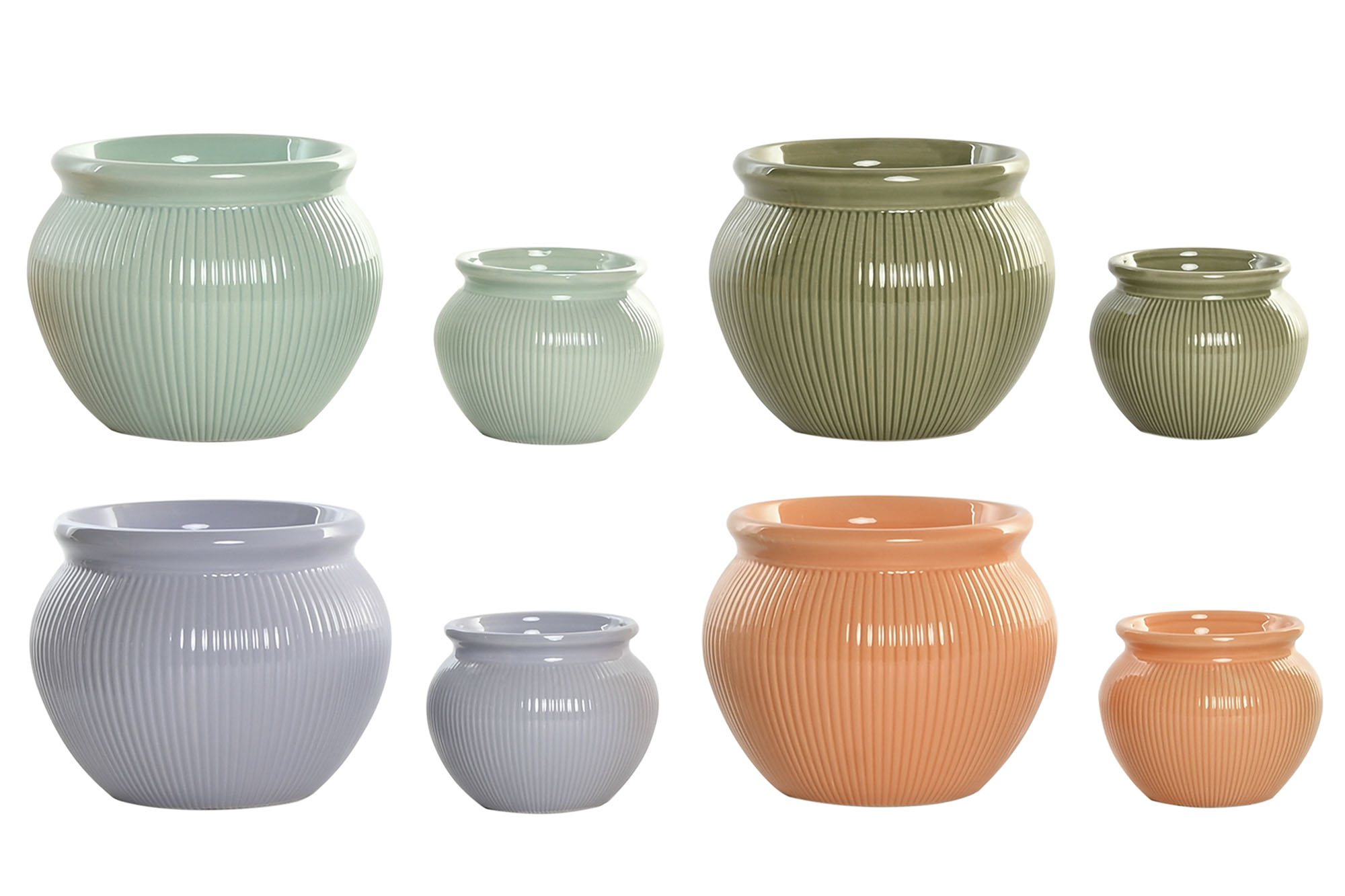MACETERO  CERAMICA 18X18X14 MALVA