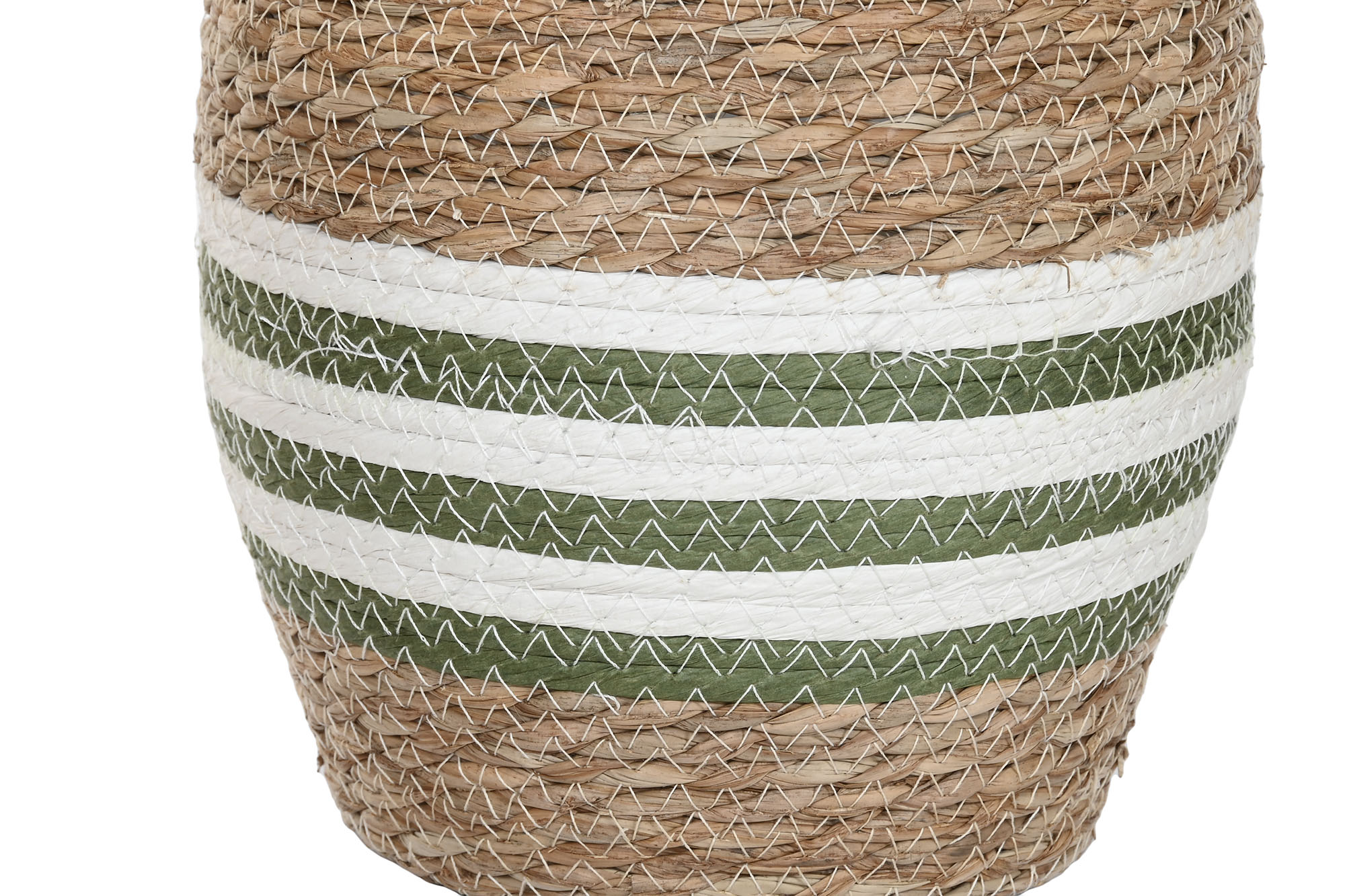 MACETERO FIBRA 20X20X20 RAYAS VERDE 2