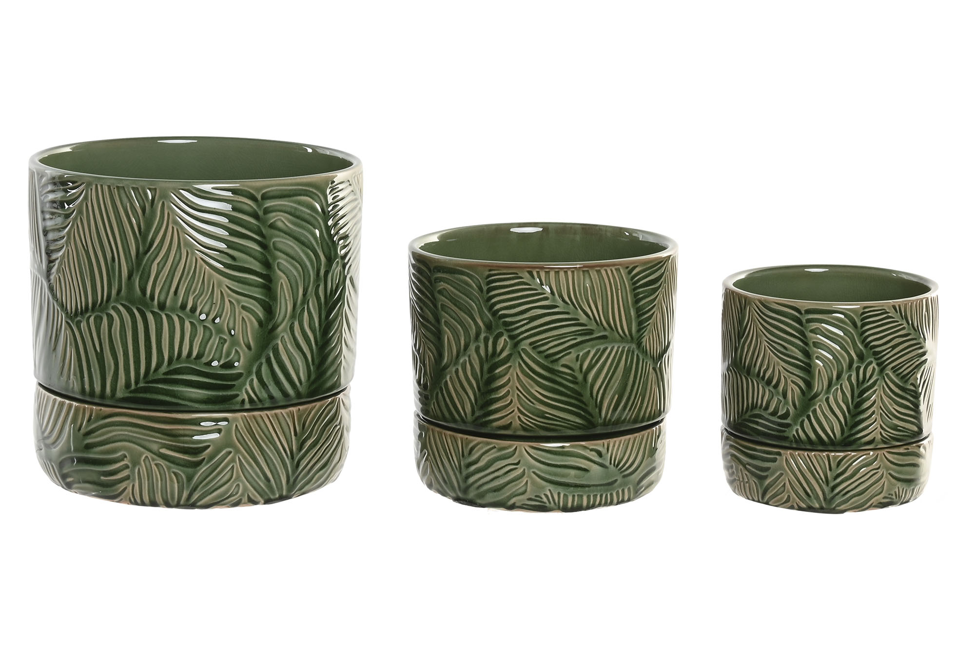 MACETA CERAMICA 20X20X20 RECIPIENTE VERDE