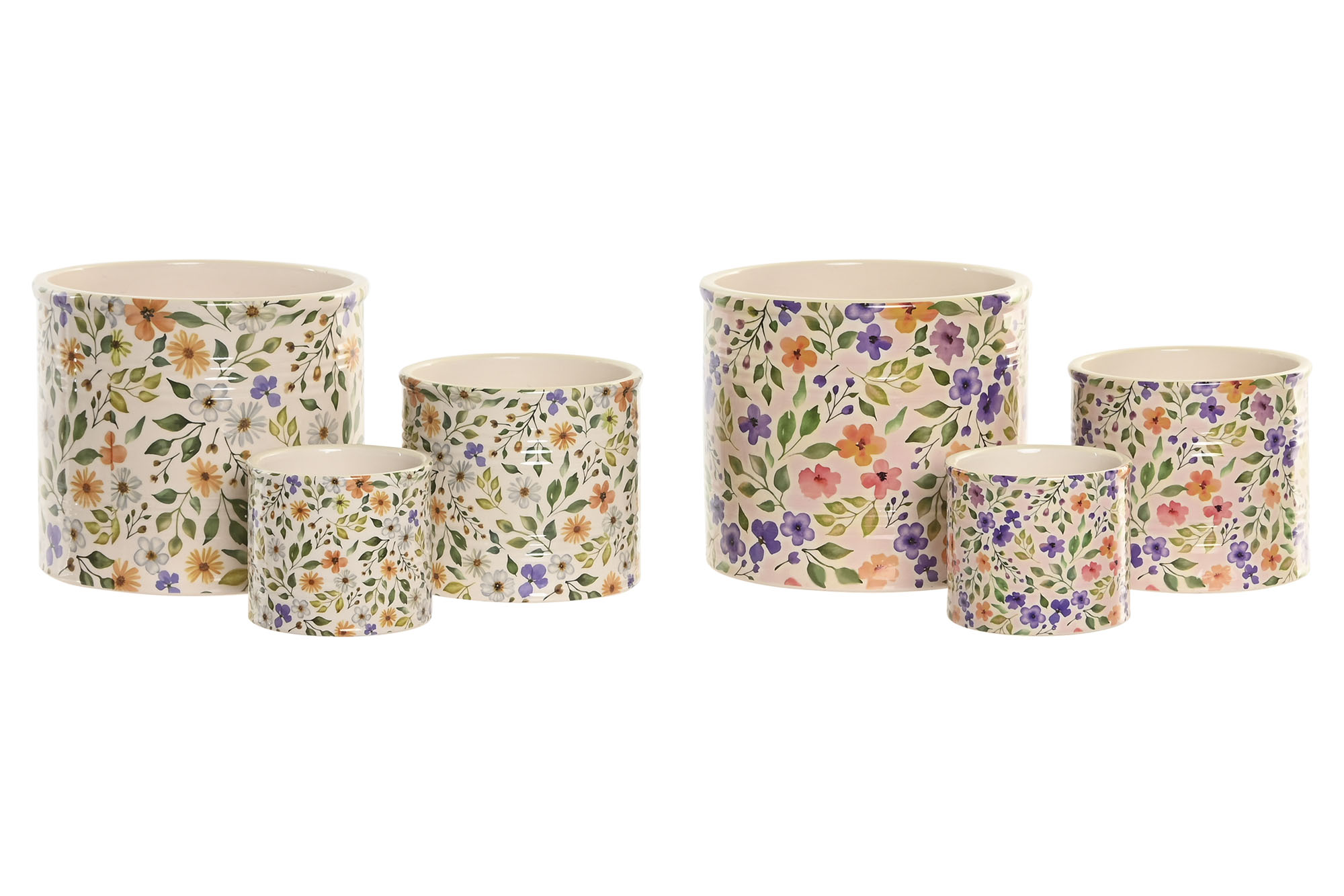 MACETERO CERAMICA 10X8,5X10CM FLORAL VERDE 2