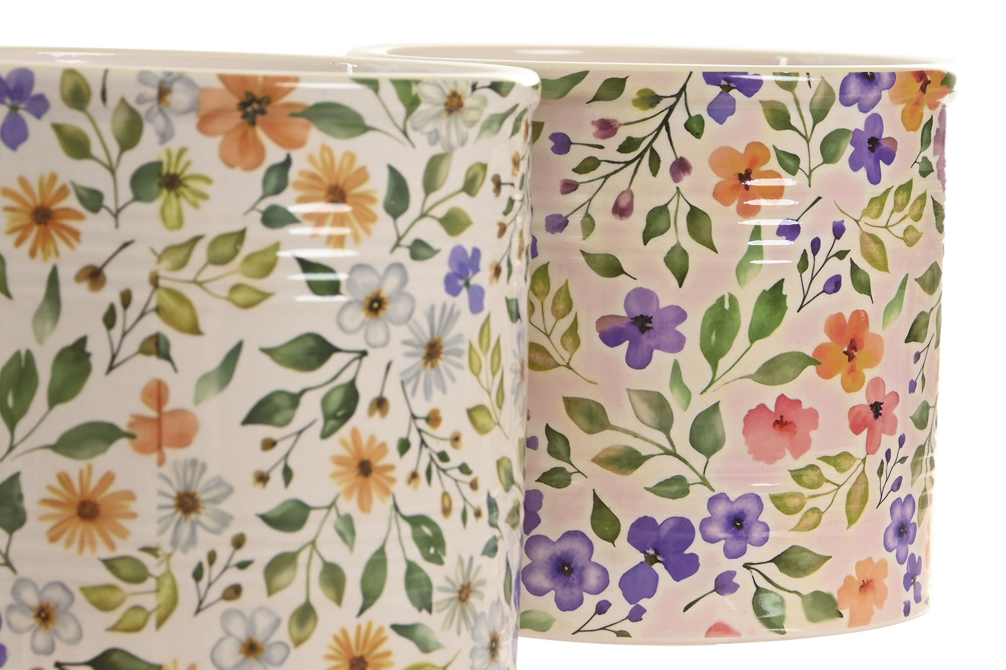 MACETERO CERAMICA 7X6X7CM FLORAL LILA 3