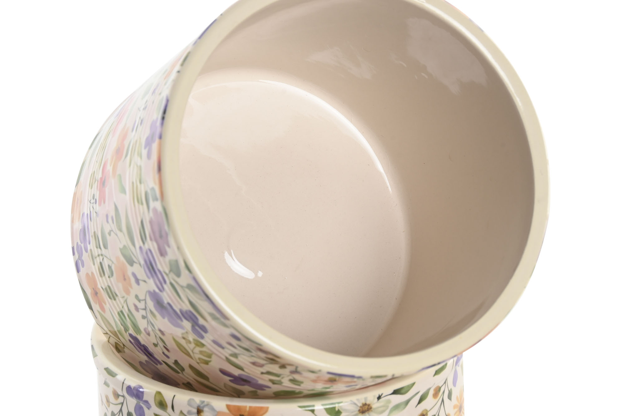 MACETERO CERAMICA 7X6X7CM FLORAL LILA 4