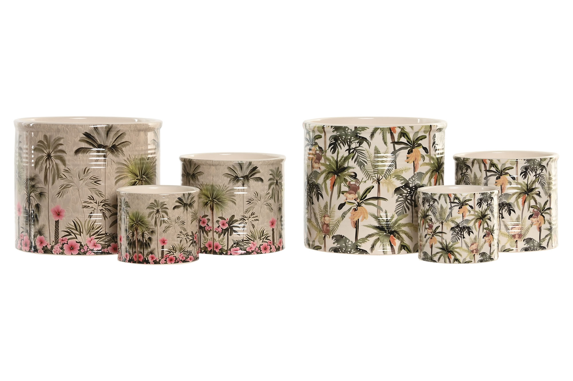 MACETERO CERAMICA 10X8.5X10CM TROPICAL ROSA 2