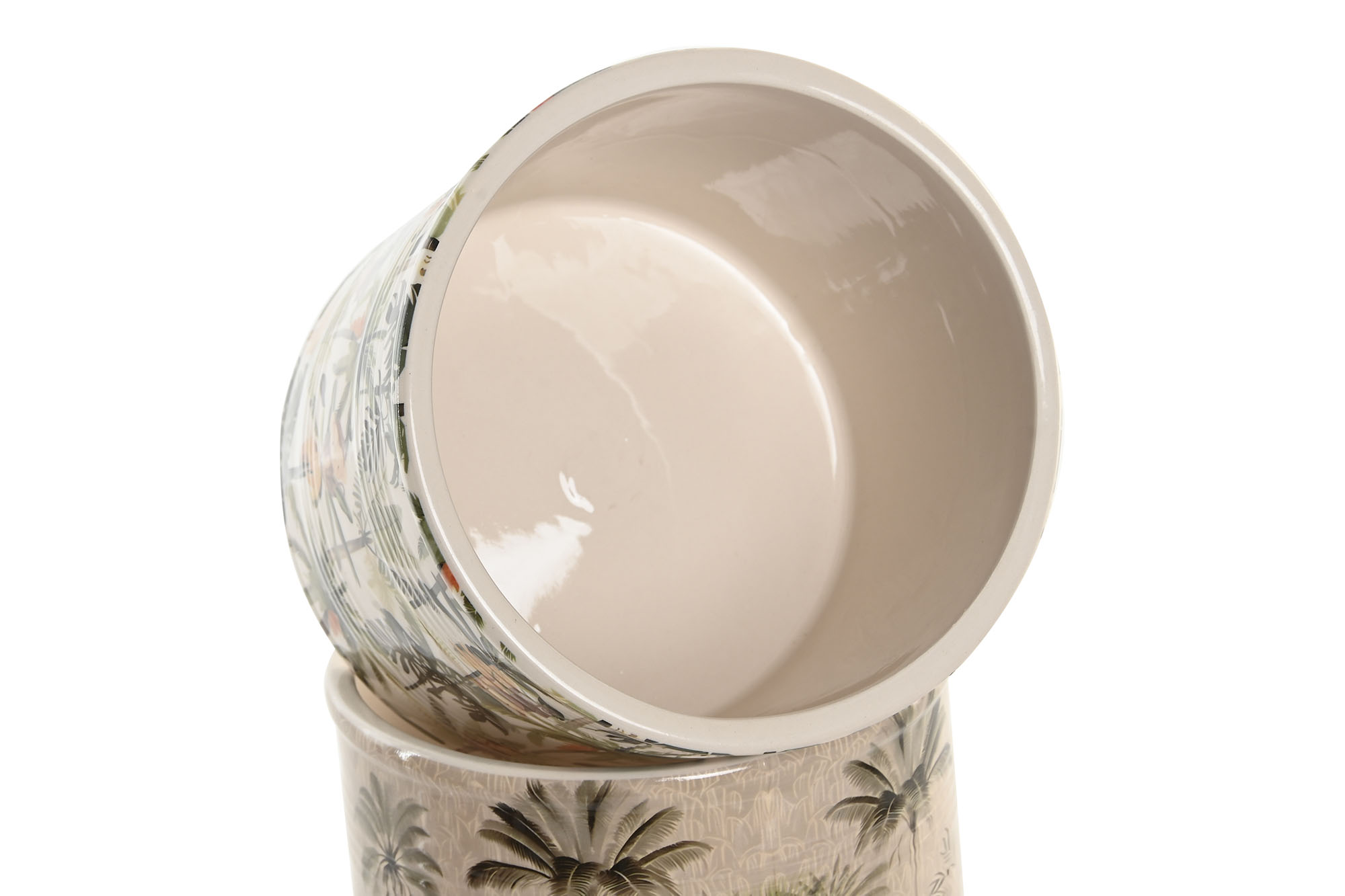 MACETERO CERAMICA 13,6X13,6X11,8 TROPICAL VERDE 4