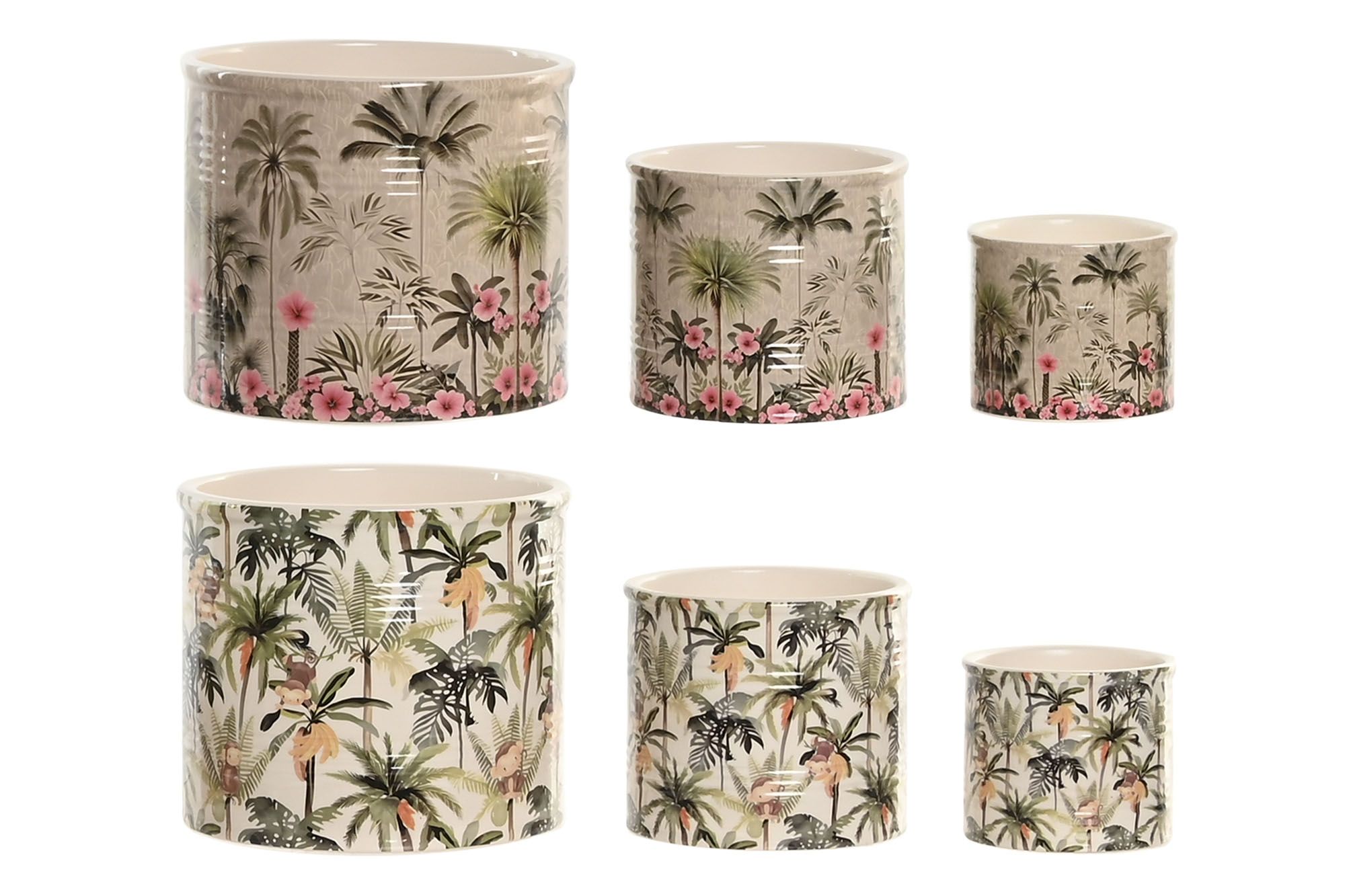 MACETERO CERAMICA 13,6X13,6X11,8 TROPICAL ROSA