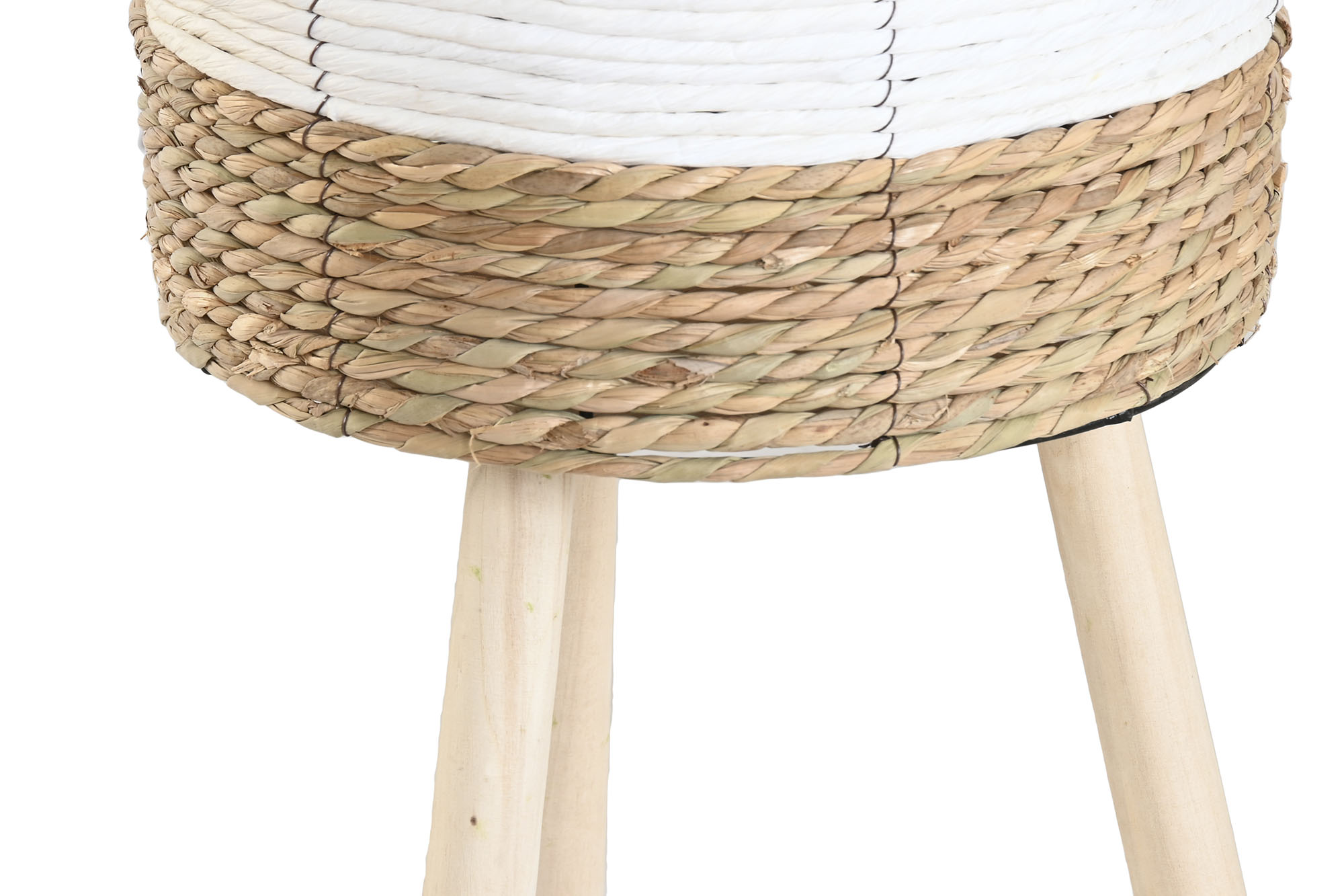 MACETERO FIBRA MADERA 19X19X45 NATURAL 2