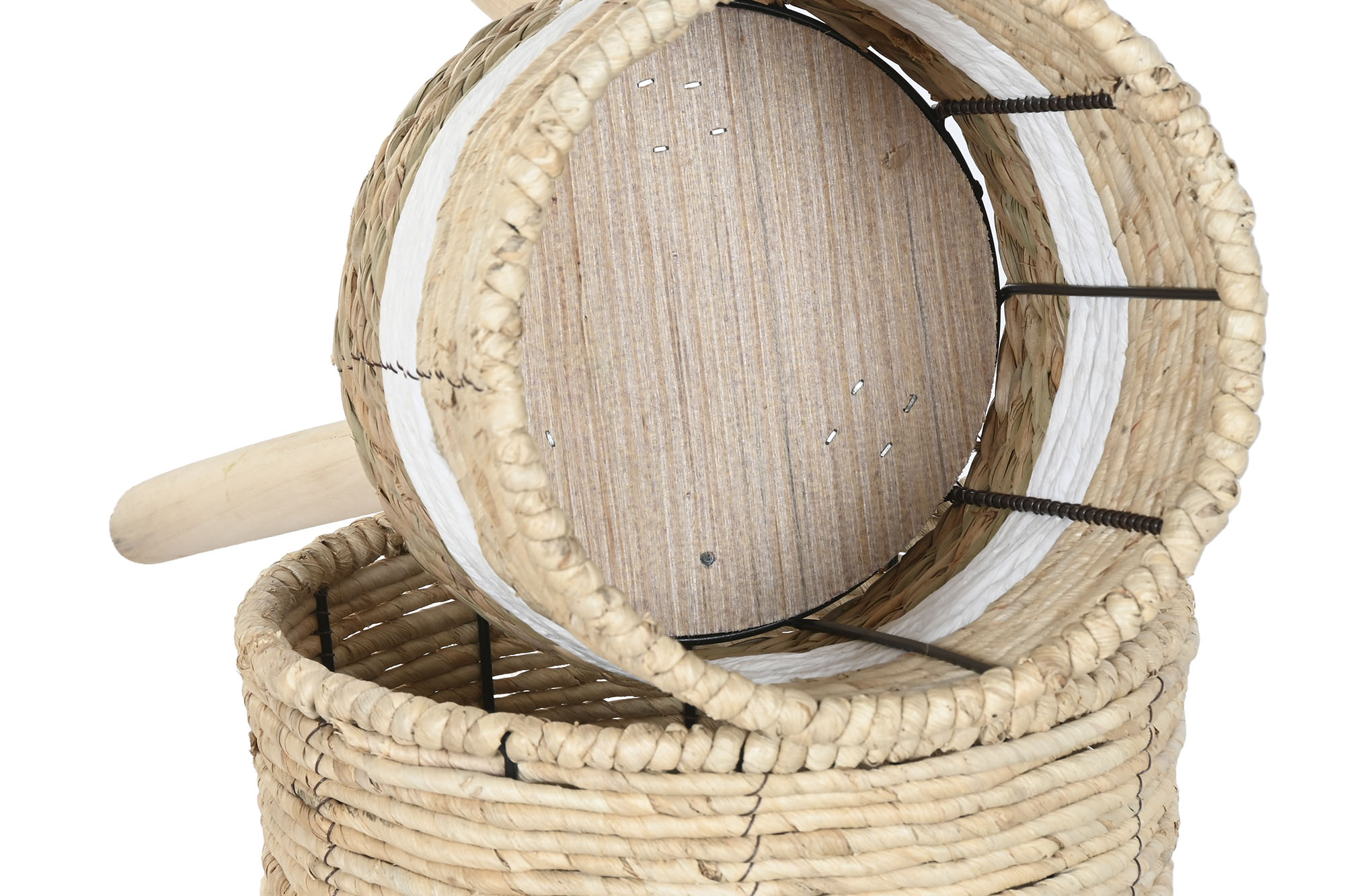 MACETERO FIBRA 27X27X54 NATURAL BICOLOR 3