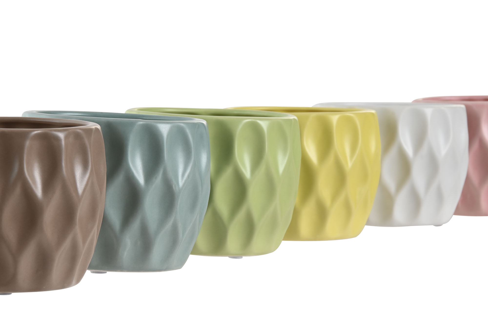 MACETA DOLOMITE 12X12X10 ROMBO BEIGE 2