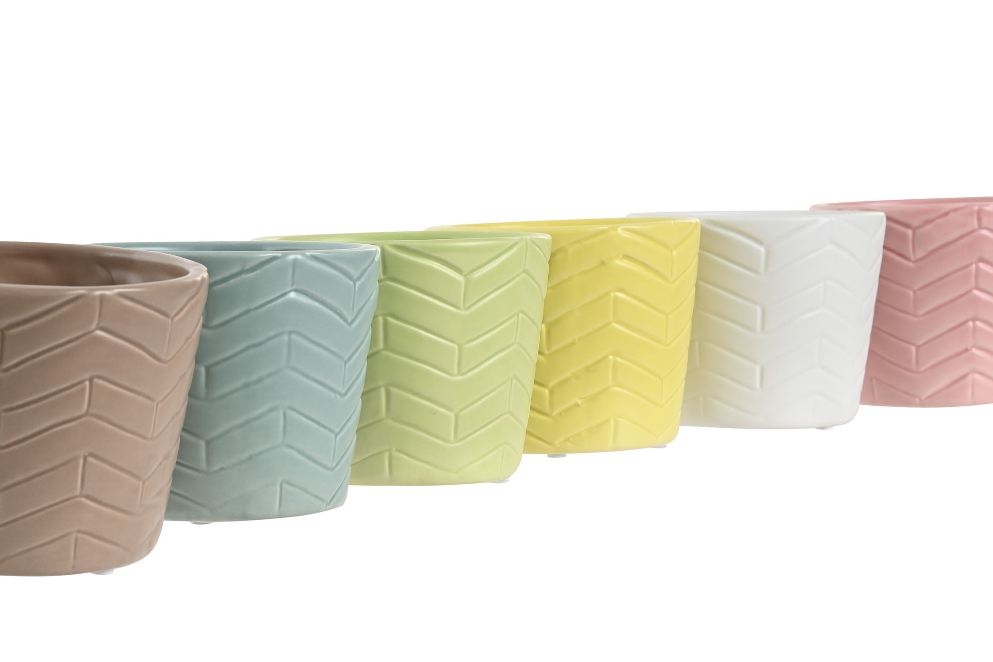 MACETA DOLOMITE 12X12X10 ZIGZAG VERDE 2