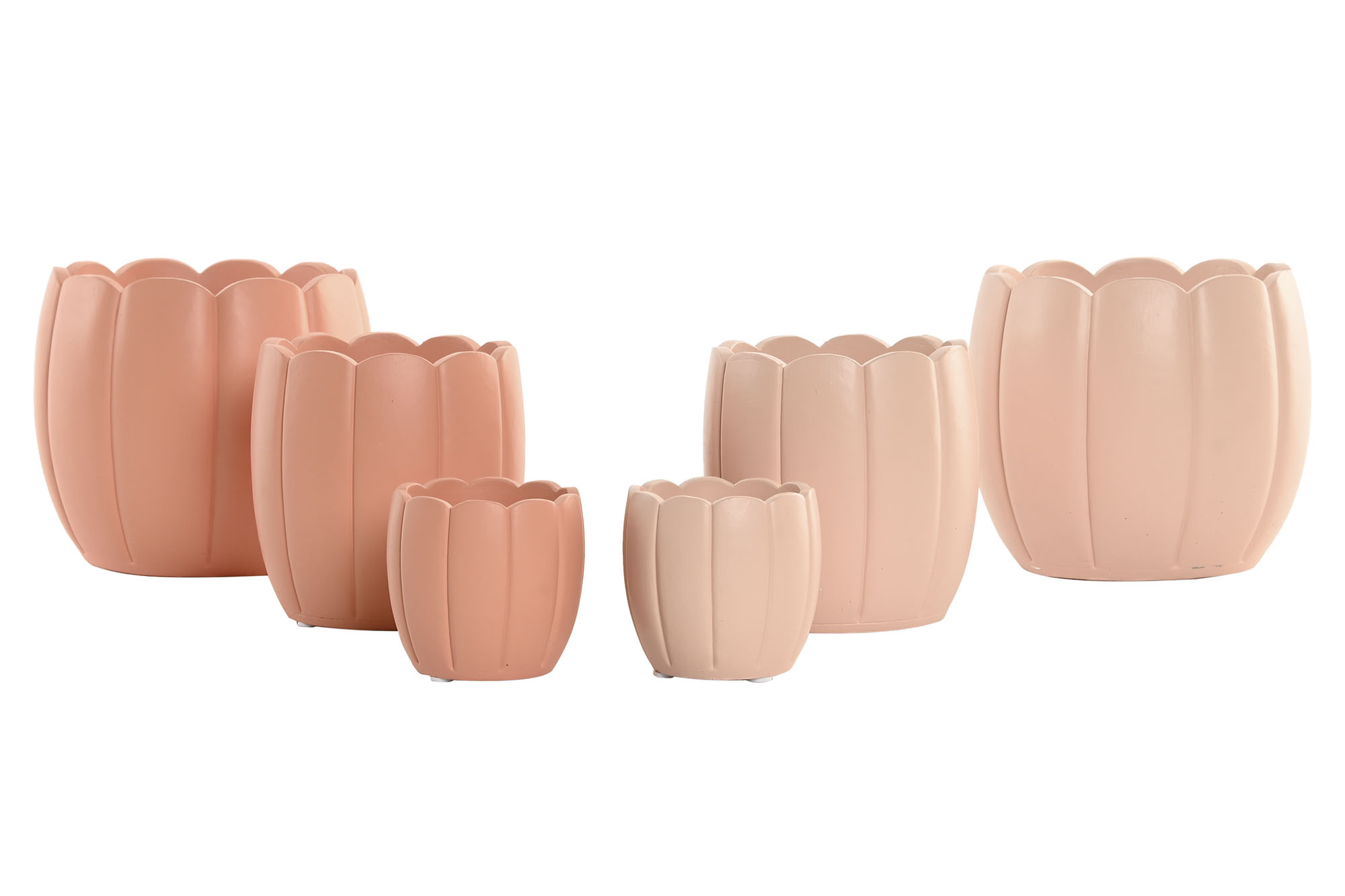 MACETERO  CEMENTO 15X15X13CM ROSA 4
