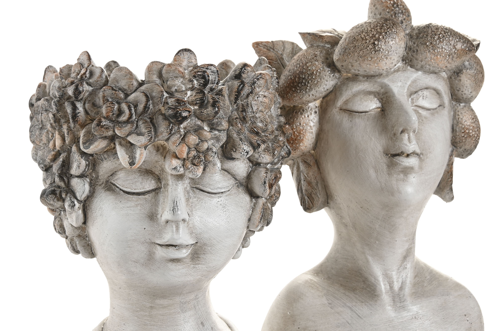 MACETERO RESINA 18X15X23 CARA ENVEJECIDO 2