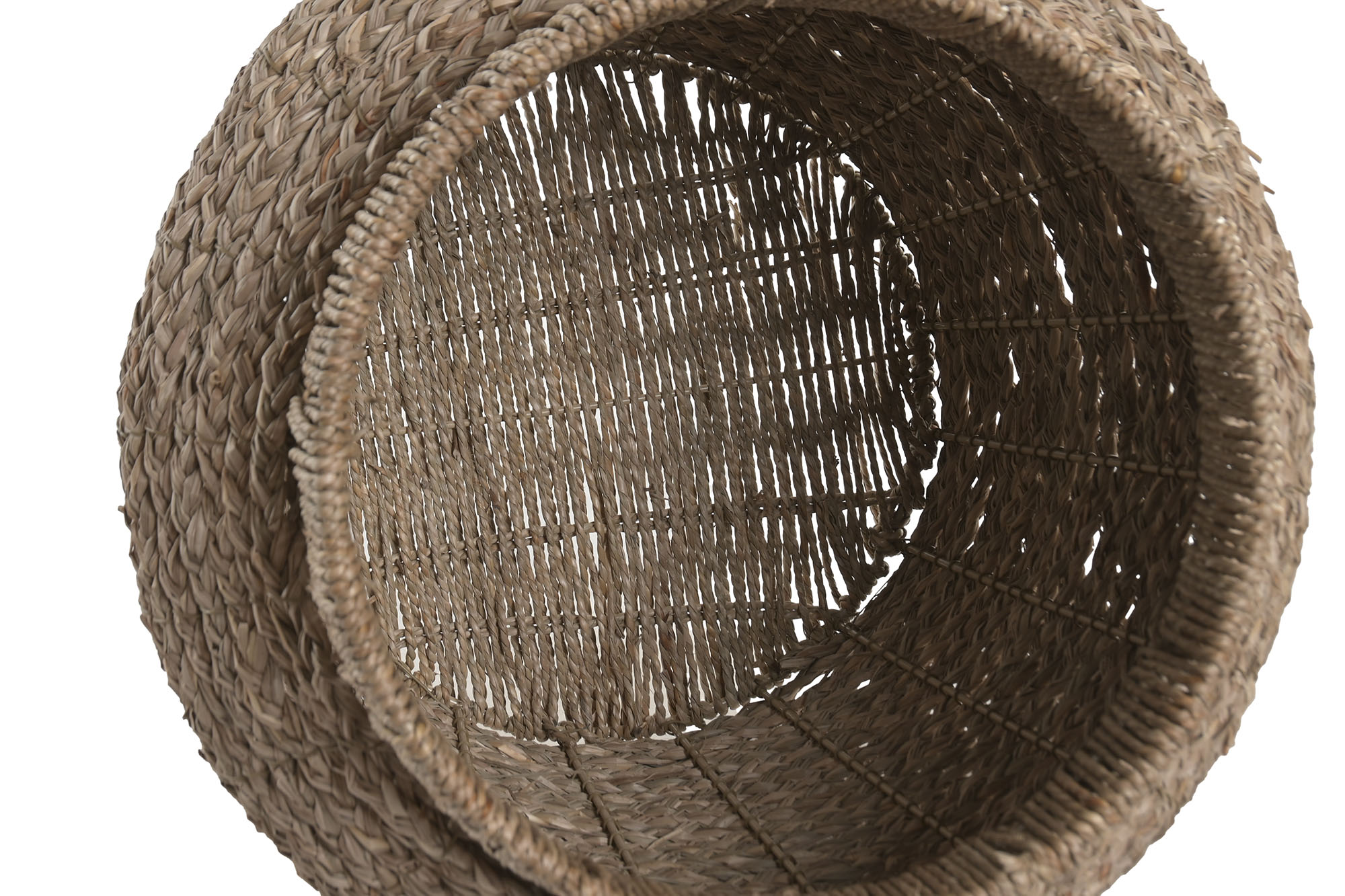 MACETERO SEAGRASS METAL 28X16X35 NATURAL 3
