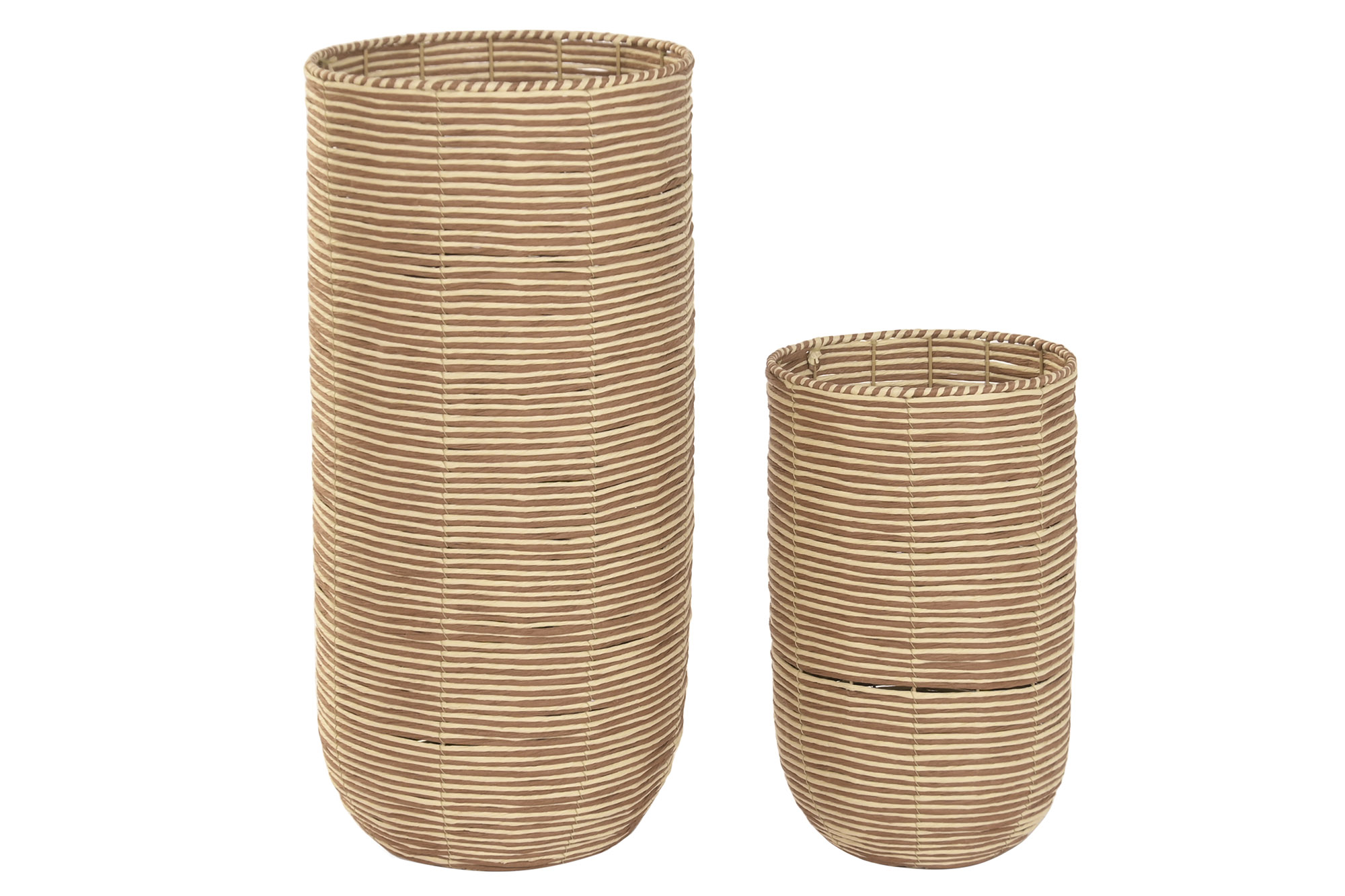 MACETERO FIBRA TRENZADA METAL 37X37X81CM