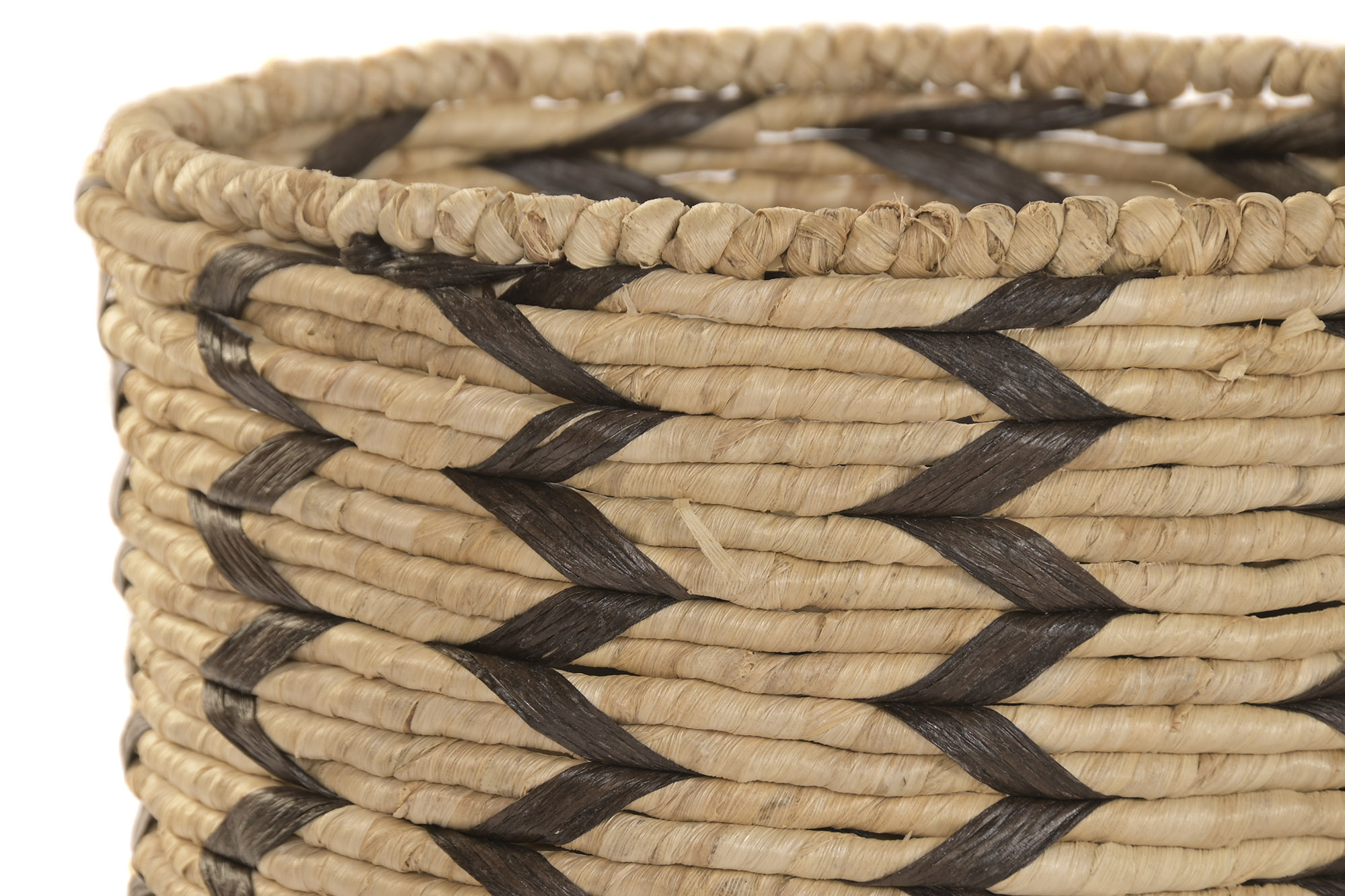 MACETERO  FIBRA TRENZADA 32X32X58 ZIGZAG 2
