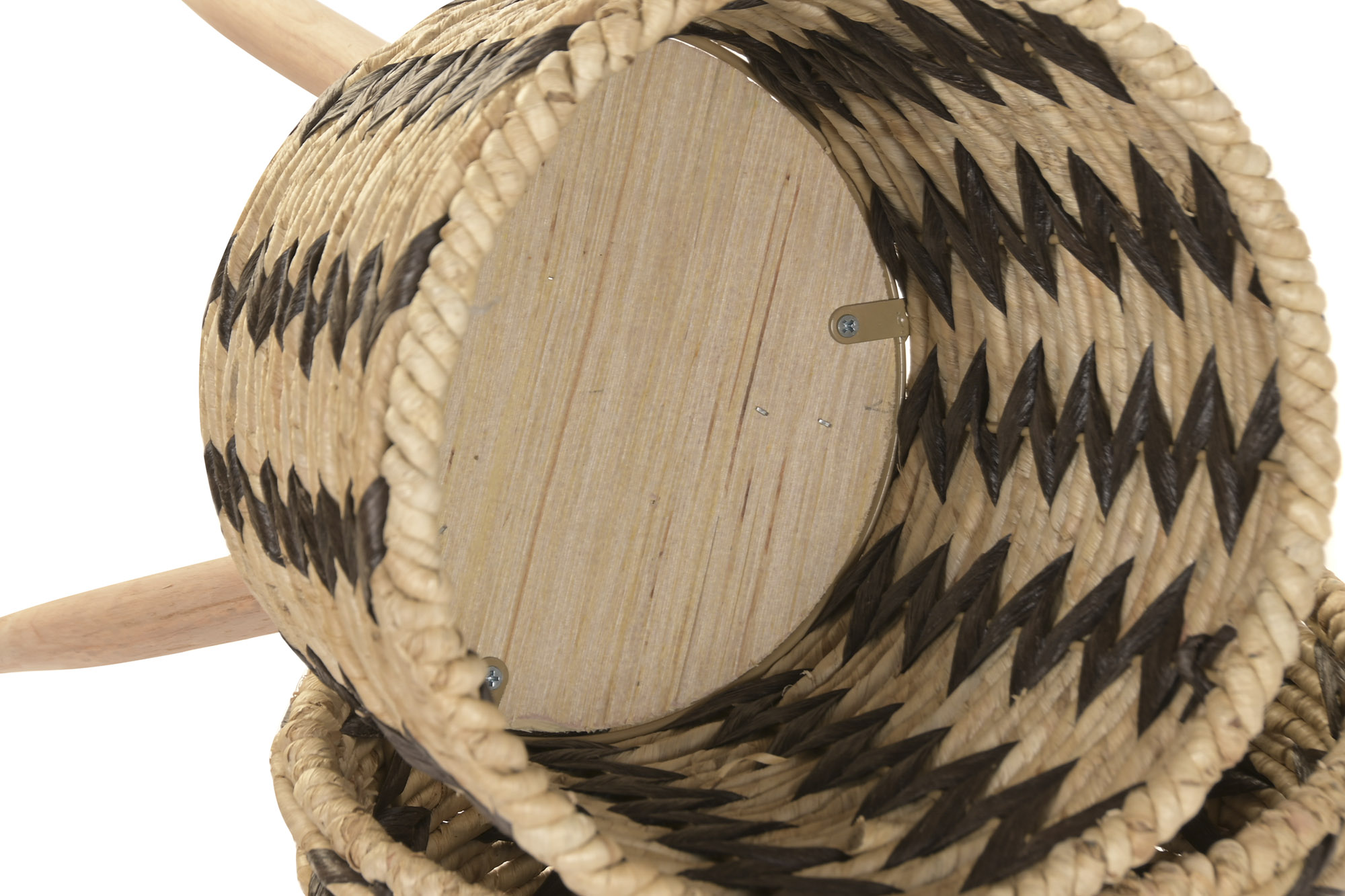 MACETERO  FIBRA TRENZADA 32X32X58 ZIGZAG 3