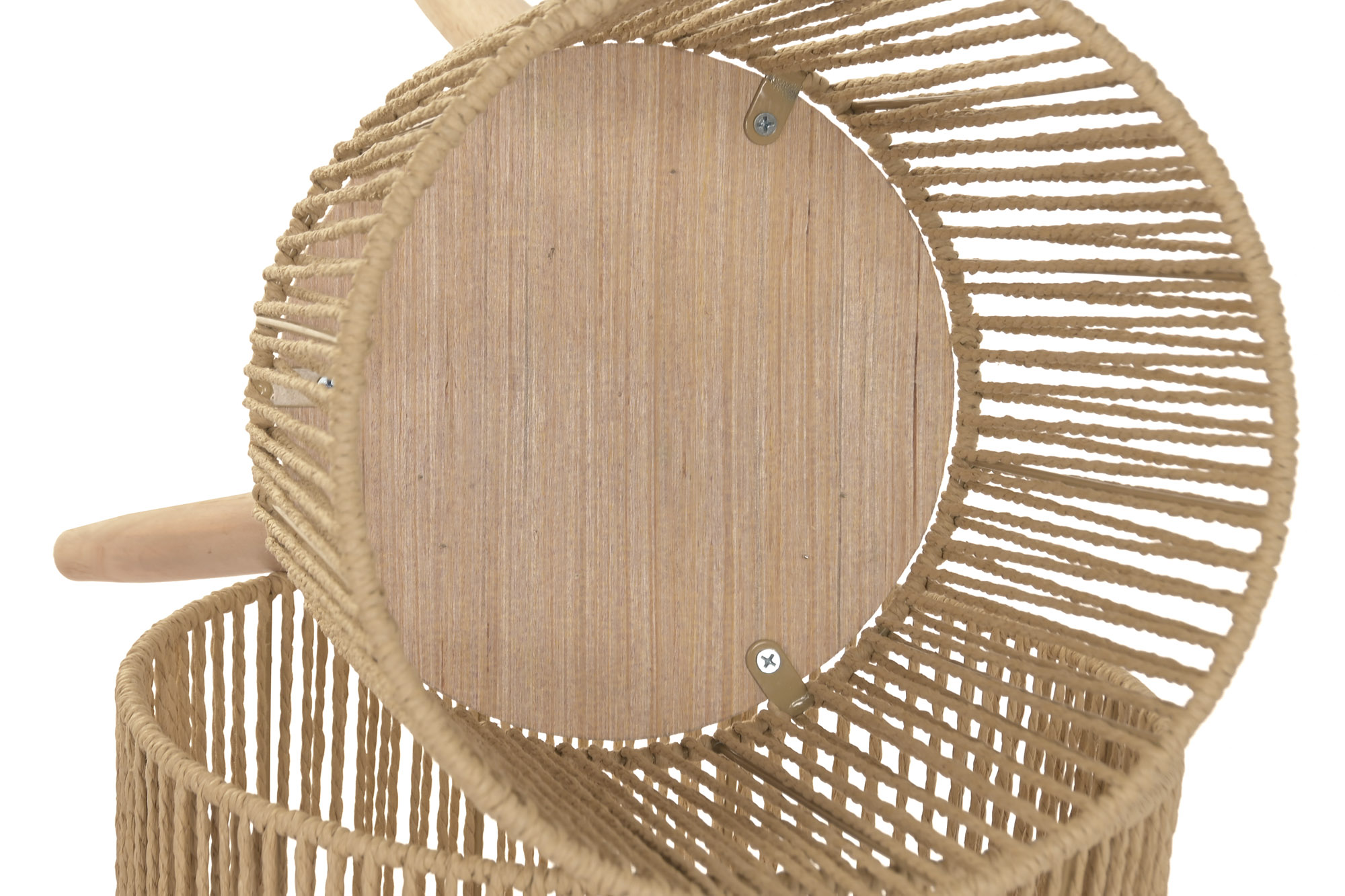 MACETERO  FIBRA TRENZADA MADERA 22X22X45CM 3