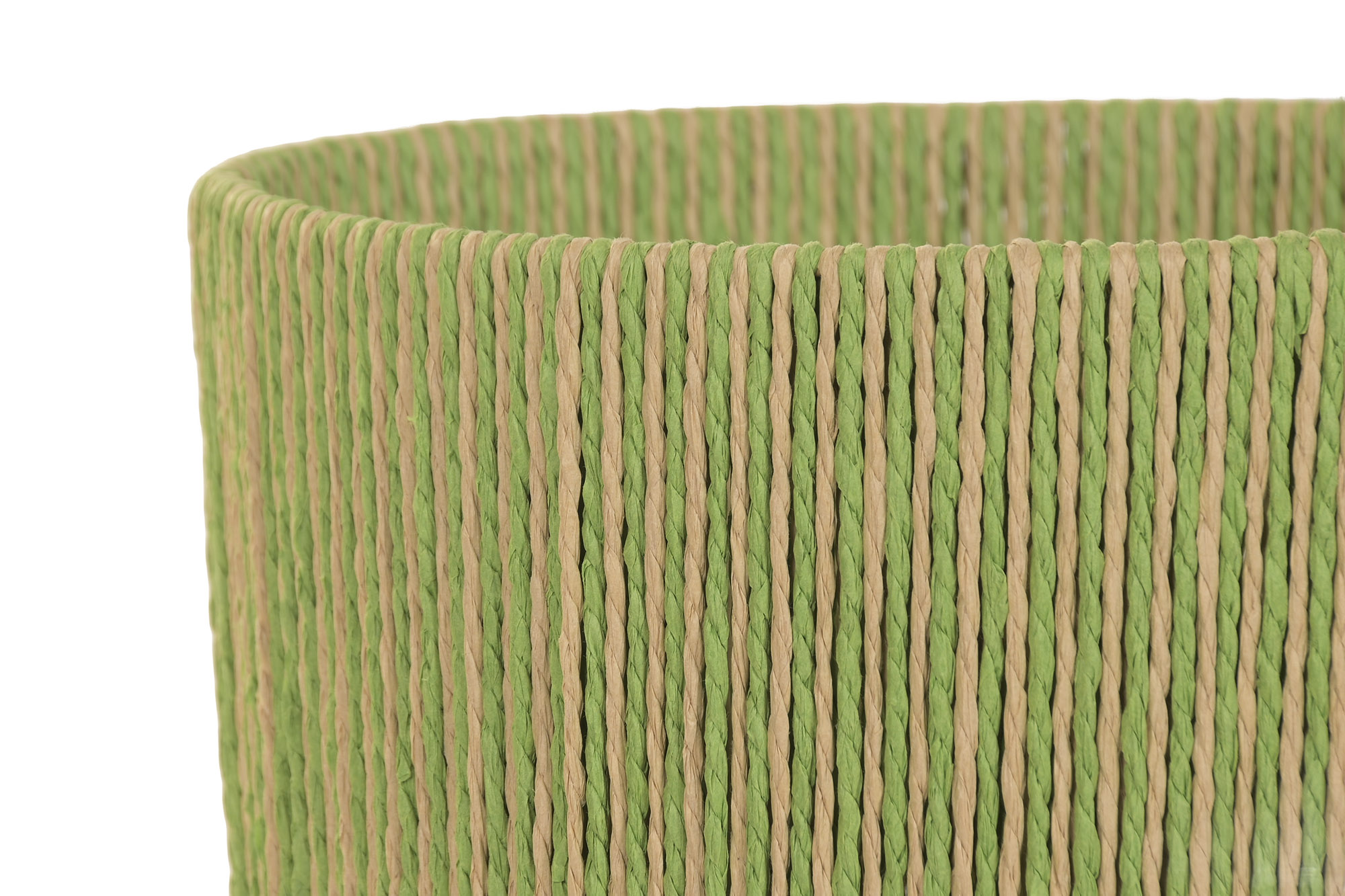 MACETERO  FIBRA TRENZADA MADERA 32X32X58CM 2