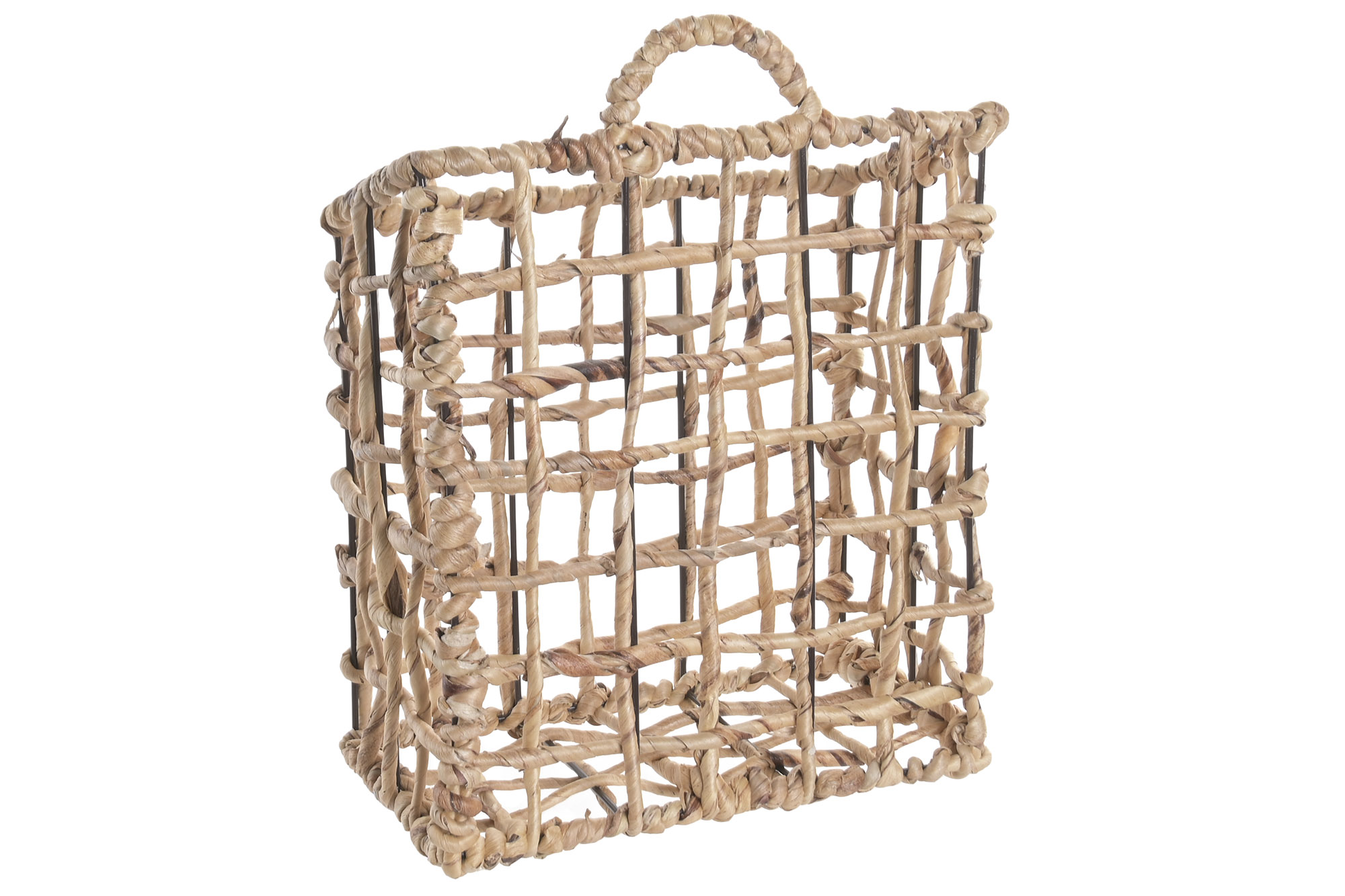 CESTA PARED METAL PE 33X18X30 NATURAL MARRON 3