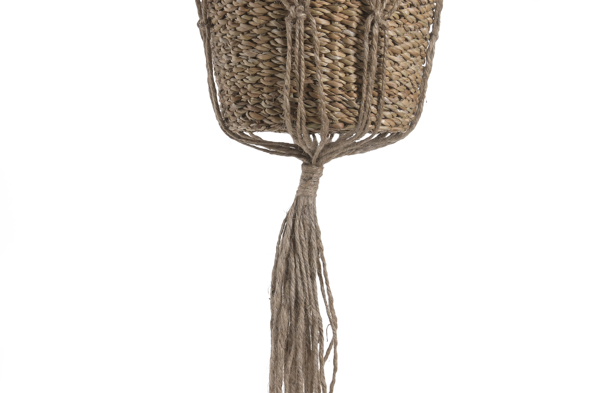 MACETERO SEAGRASS MACRAME 22X22X120 22X18CM MARRON 3