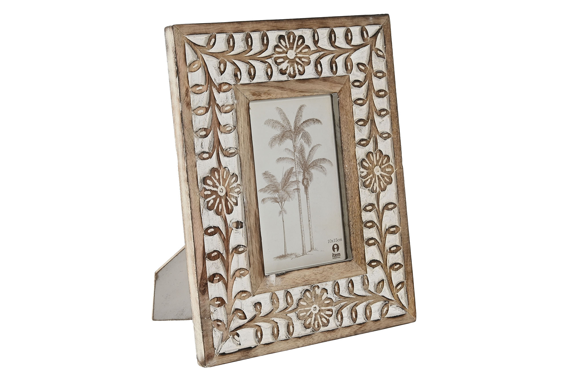 MARCO FOTO 10X15 MANGO CRISTAL 21X2X26,5 FLOR