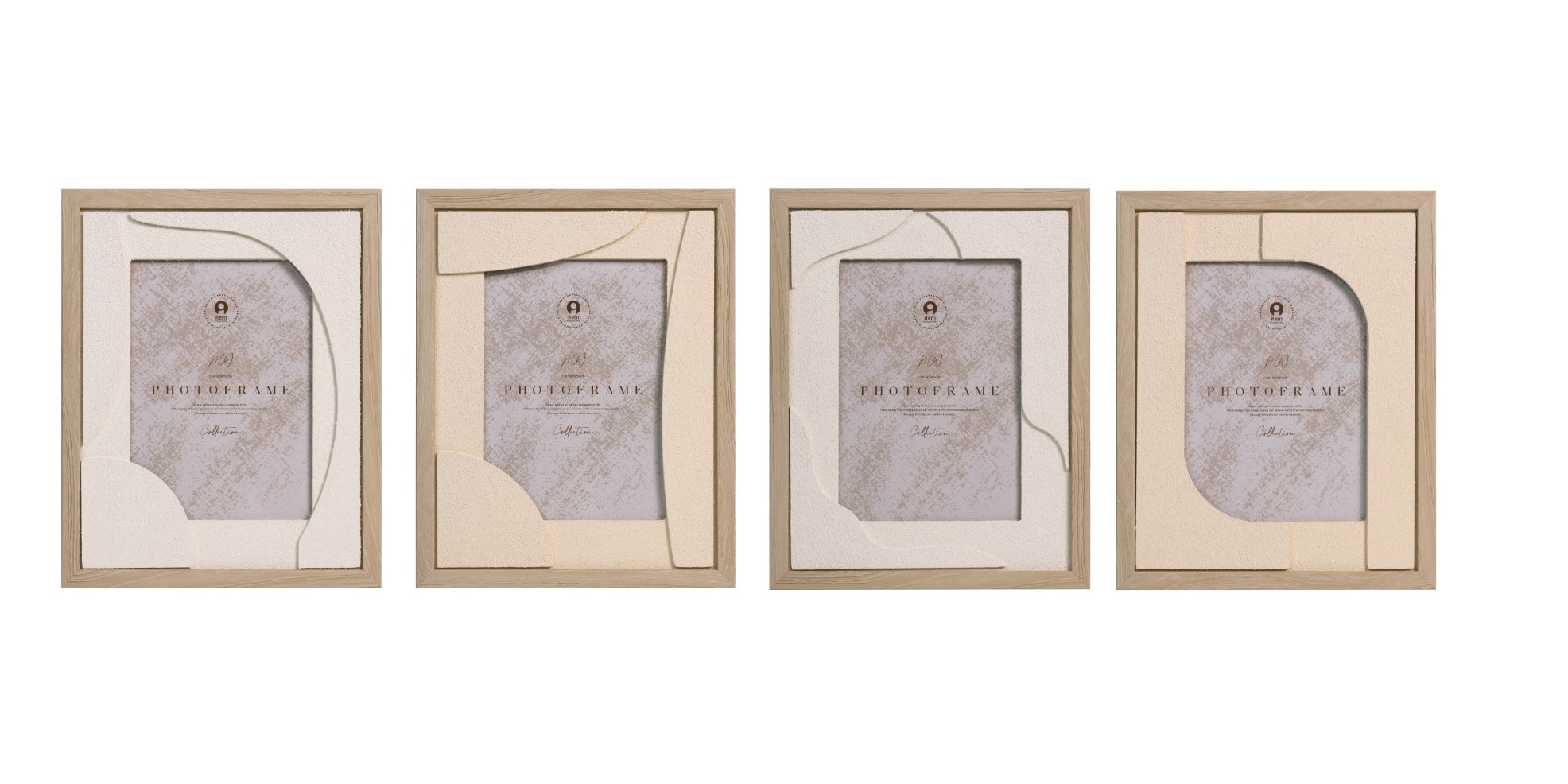 MARCO FOTO 13X18 MDF 21X2X26 ABSTRACT BEIGE