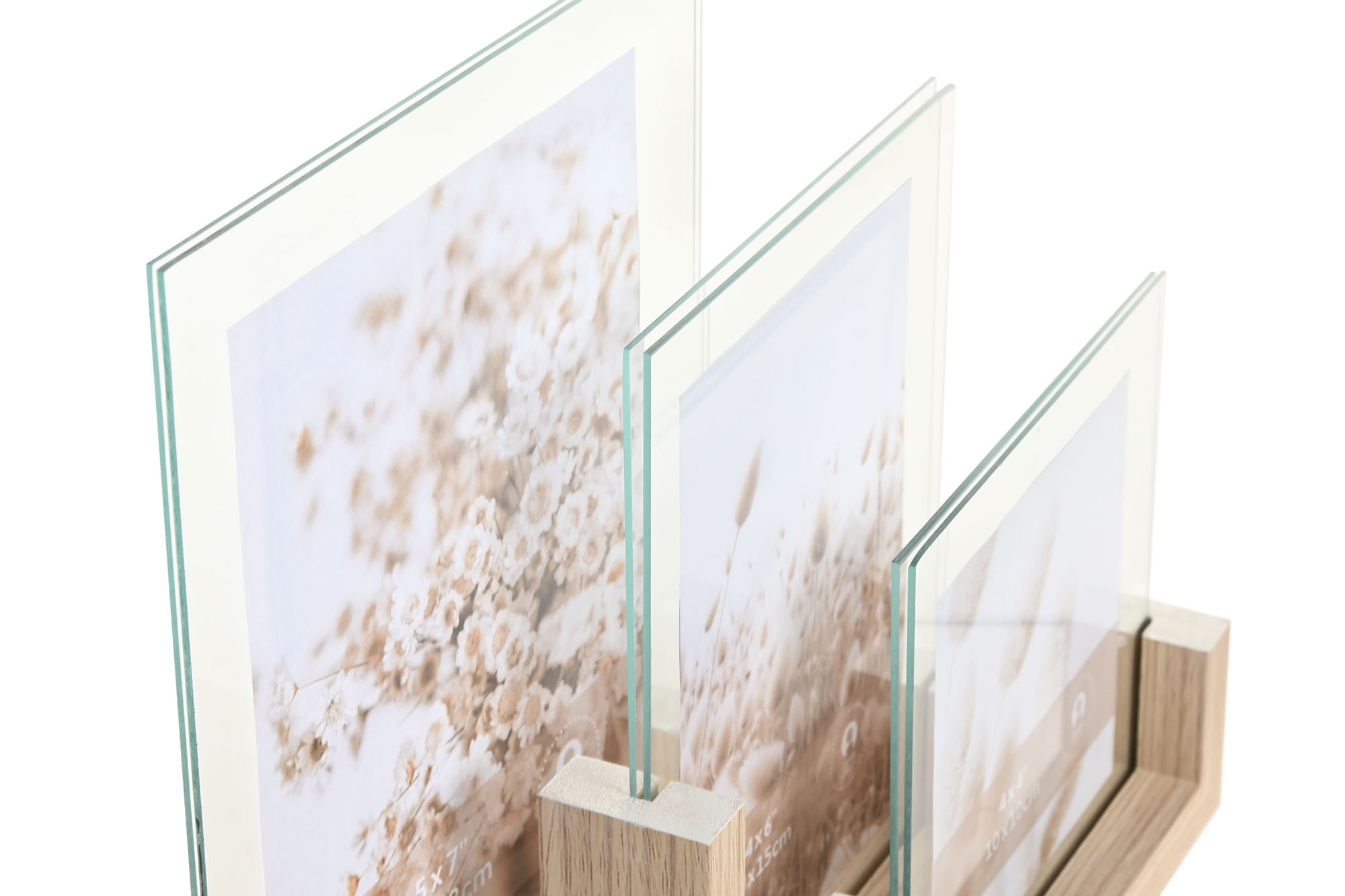 MARCO FOTO SET 3 MDF CRISTAL 15X3,5X19 NATURAL 2