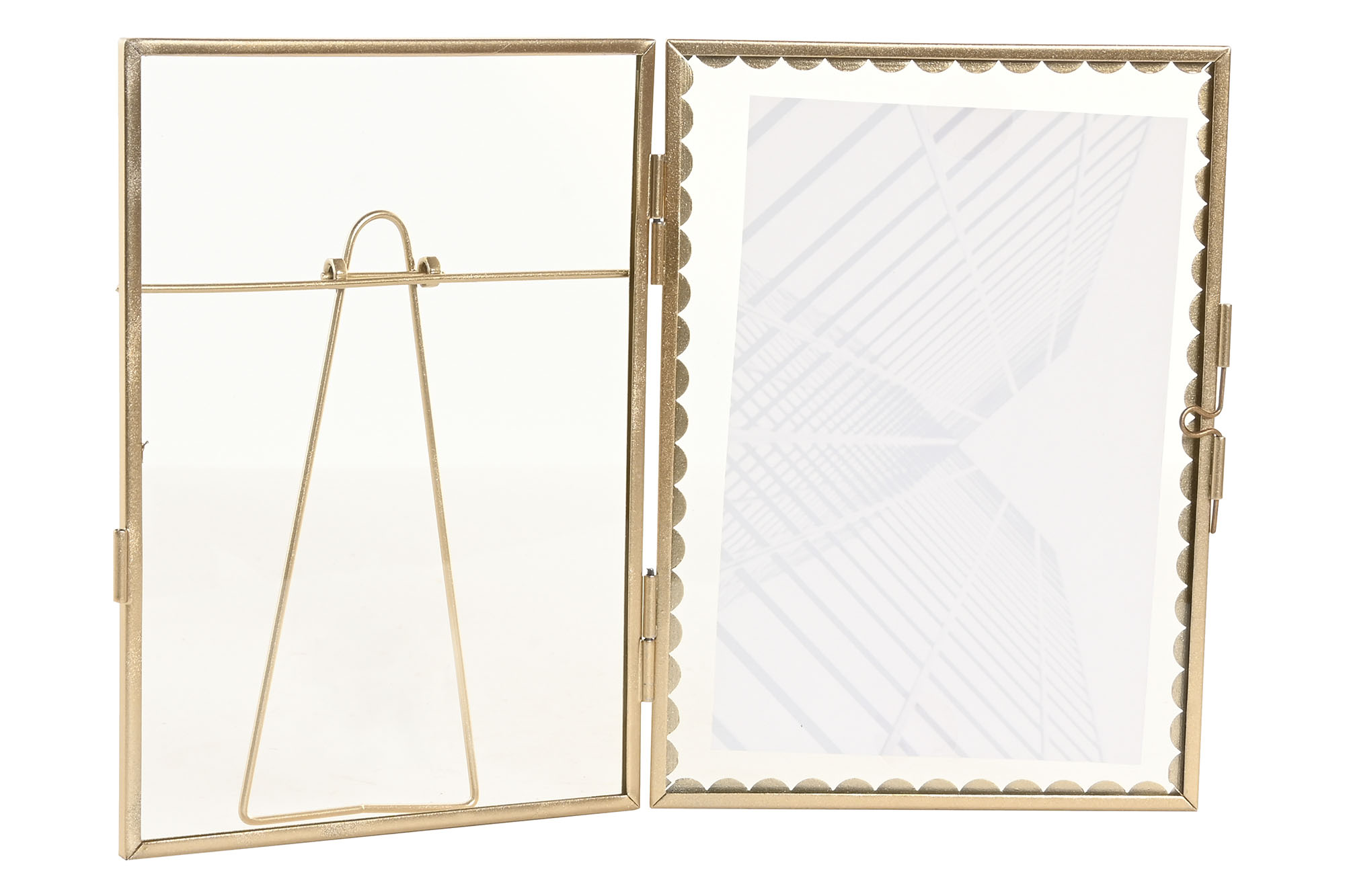 MARCO FOTO 10X15 METAL CRISTAL 13X1X18 DORADO 2