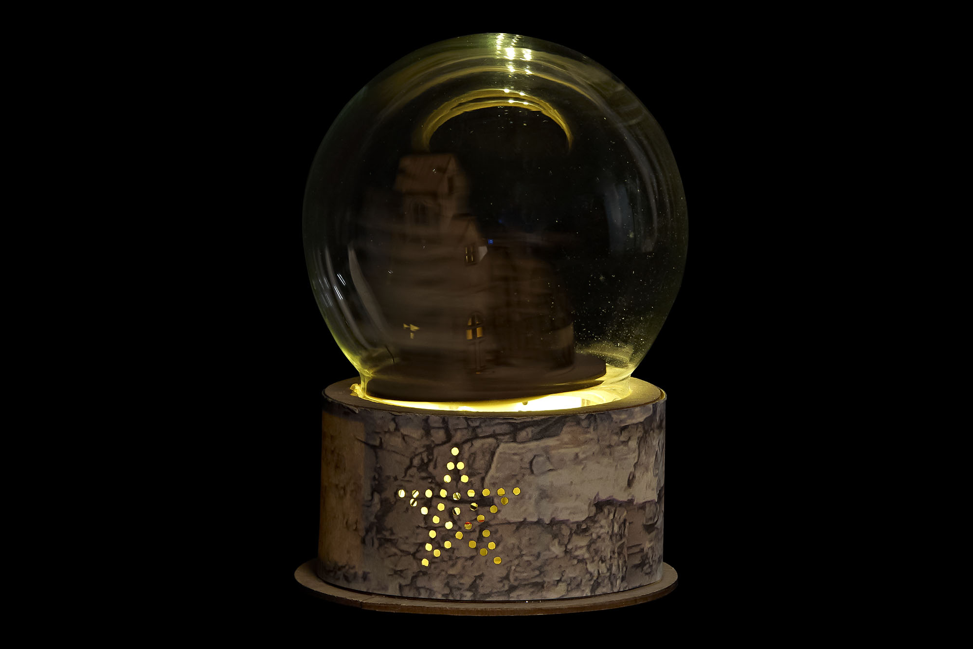 DECORACION LUMINOSA LED CRISTAL 12X12X17 NATURAL 2