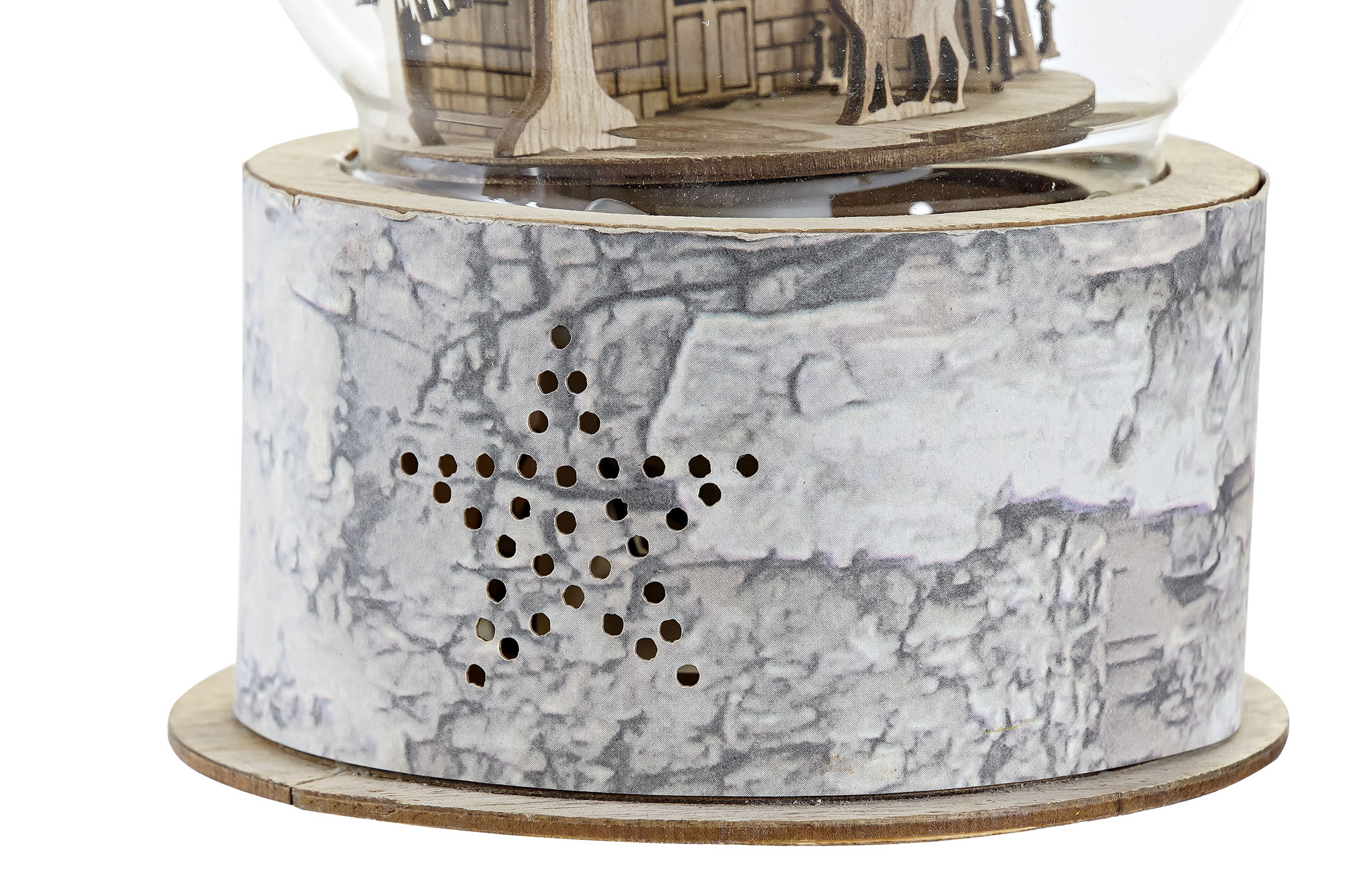 DECORACION LUMINOSA LED CRISTAL 12X12X17 NATURAL 3