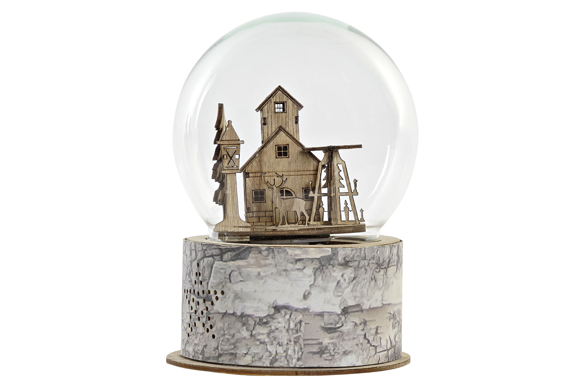 DECORACION LUMINOSA LED CRISTAL 12X12X17 NATURAL