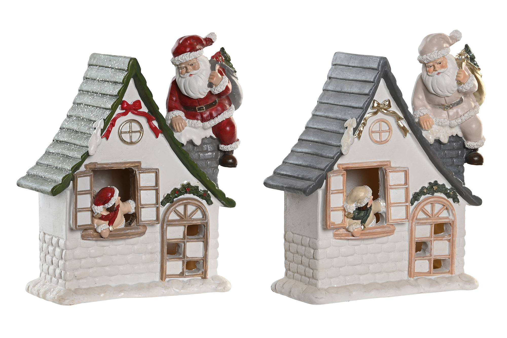 FIGURA RESINA LED 16X8X18,5CM GRIS 3