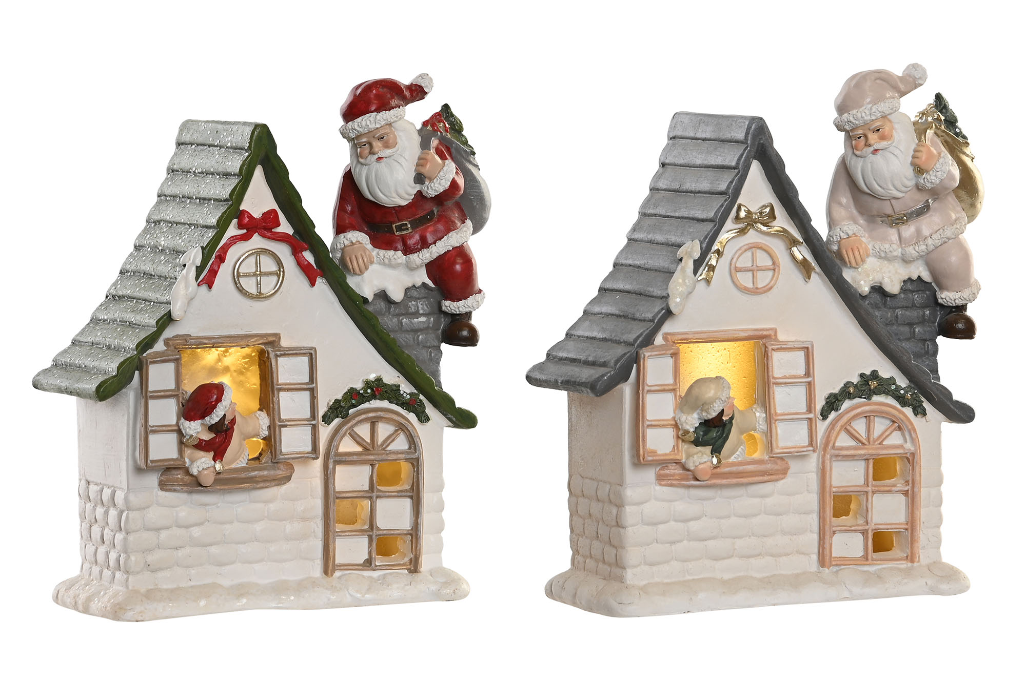 FIGURA RESINA LED 16X8X18,5CM GRIS