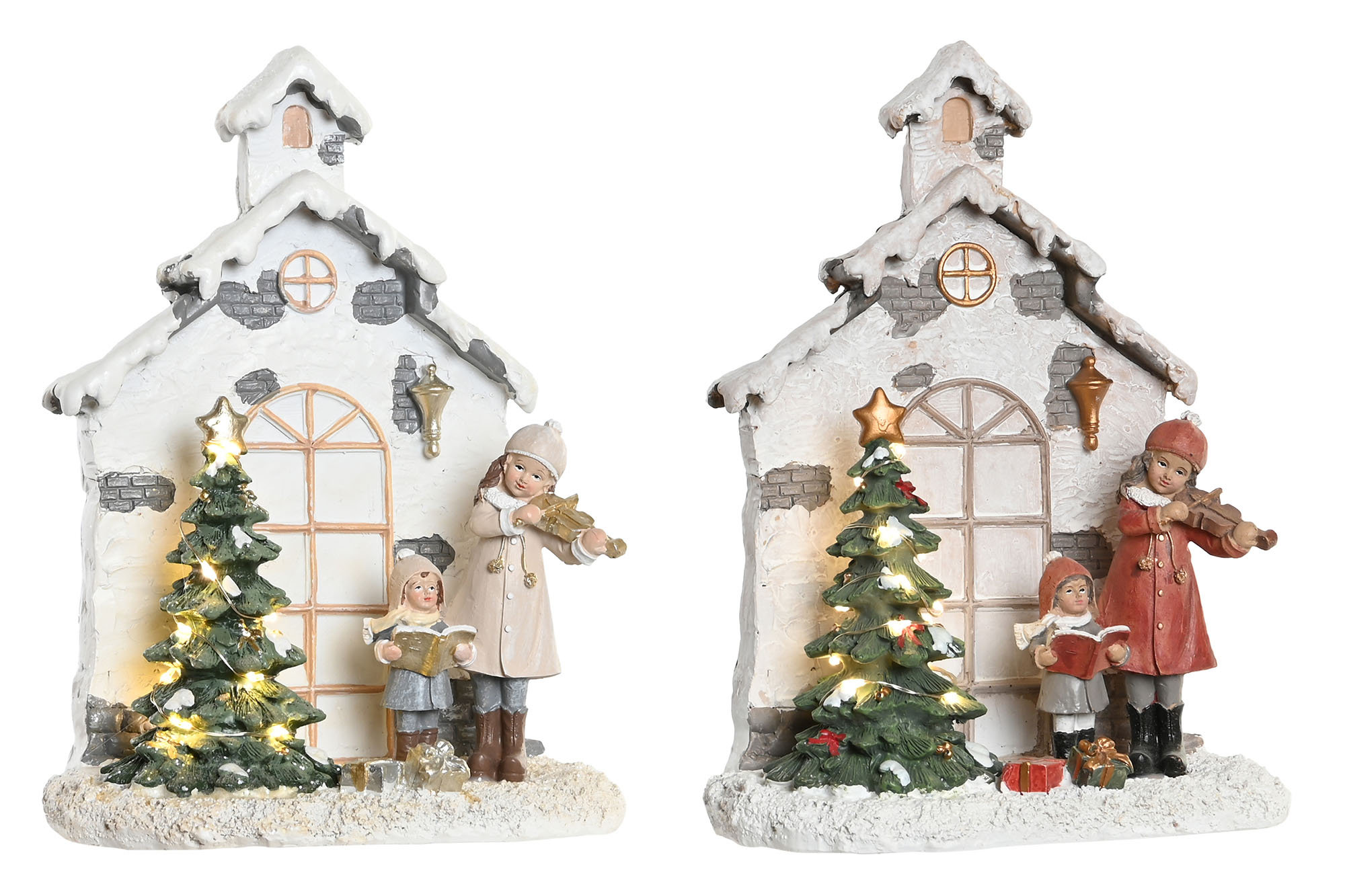 FIGURA RESINA 16,5X9X21 CASA ROJO