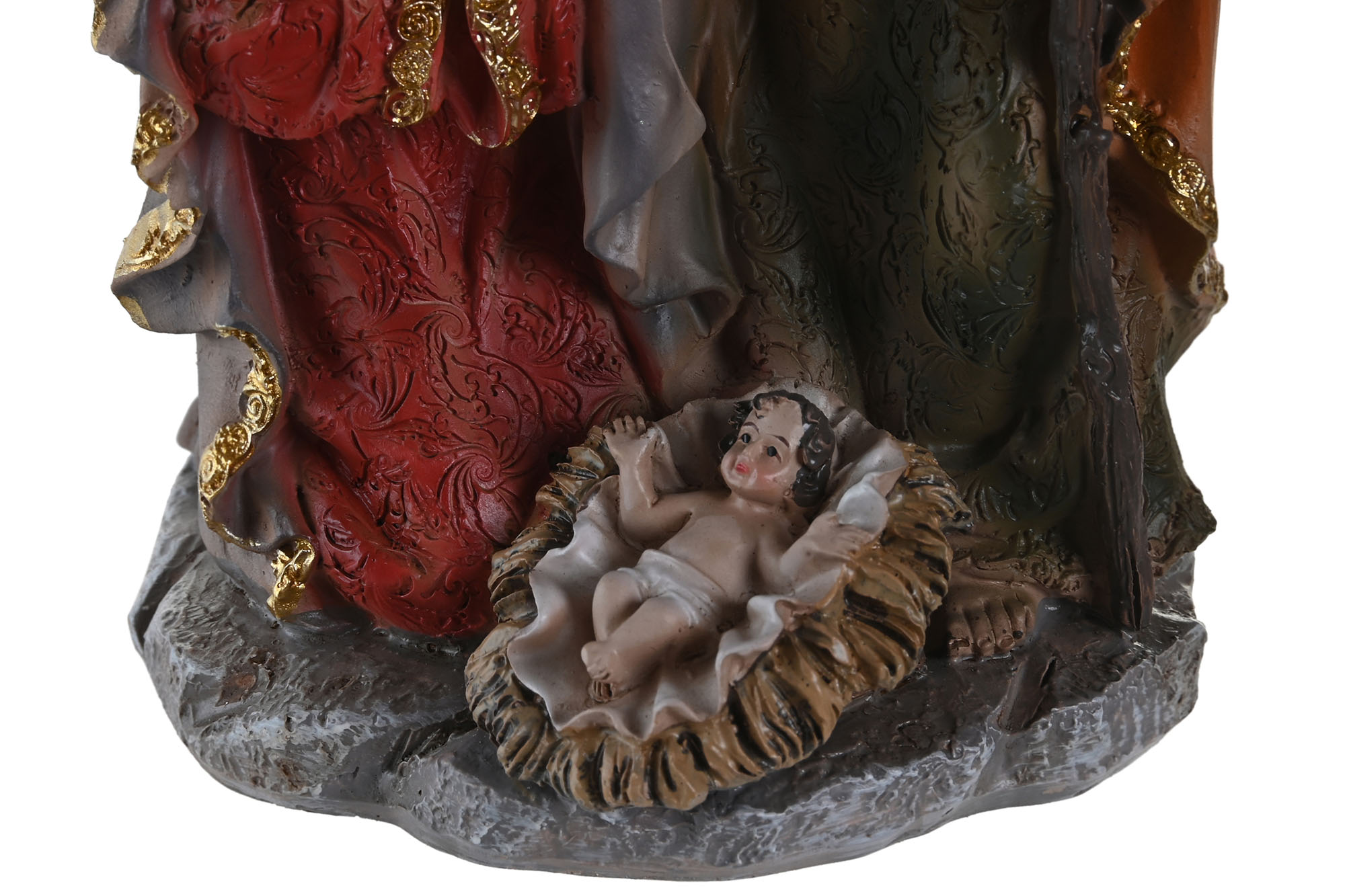 NACIMIENTO RESINA 12X10X19CM GRIS 3