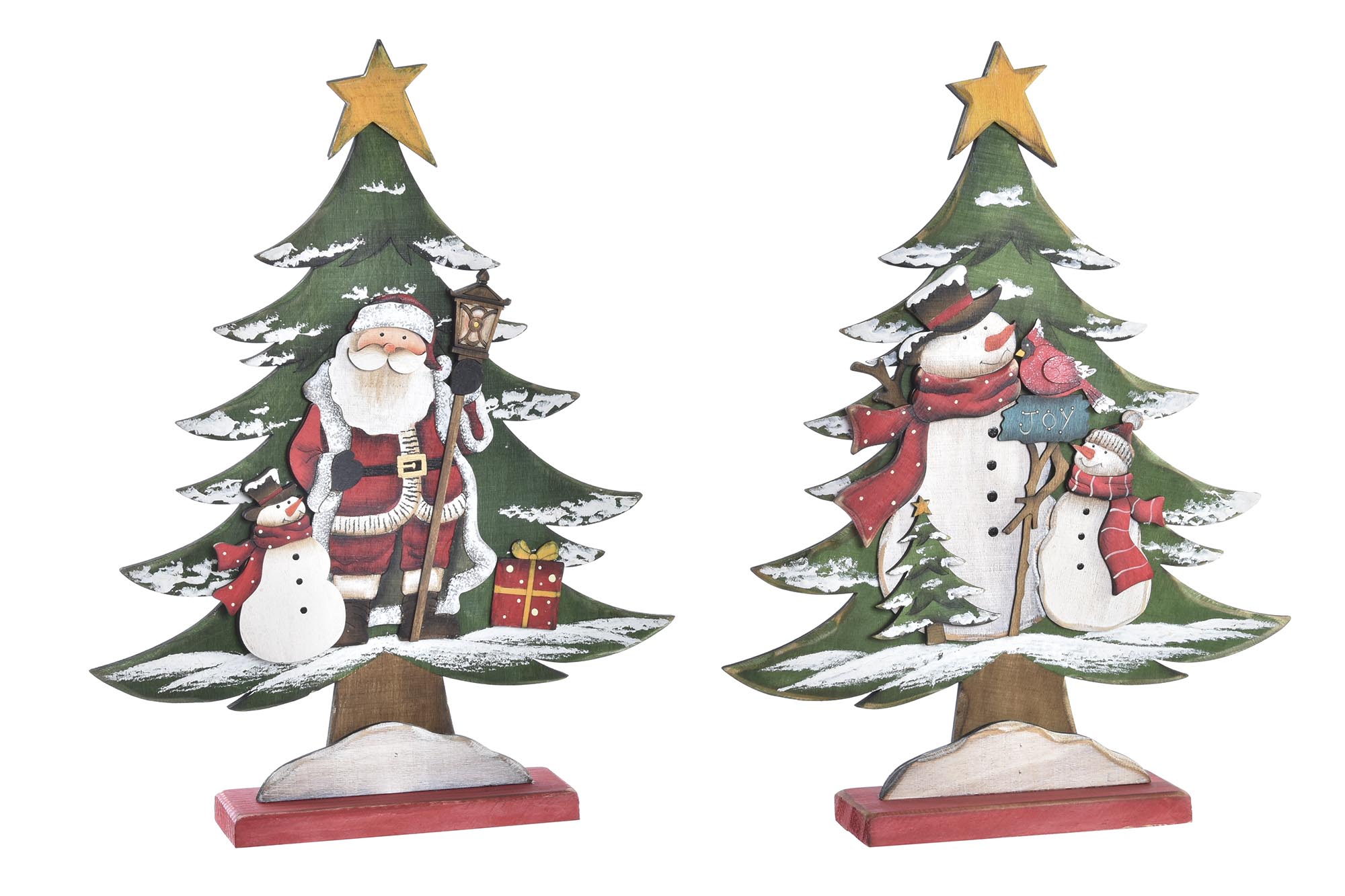 ARBOL MADERA 28,5X6X37,5 CM NOEL