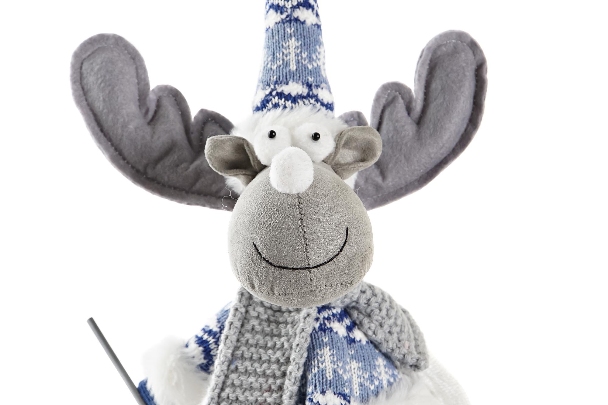 FIGURA POLIESTER 17X16X38CM RENO AZUL 2