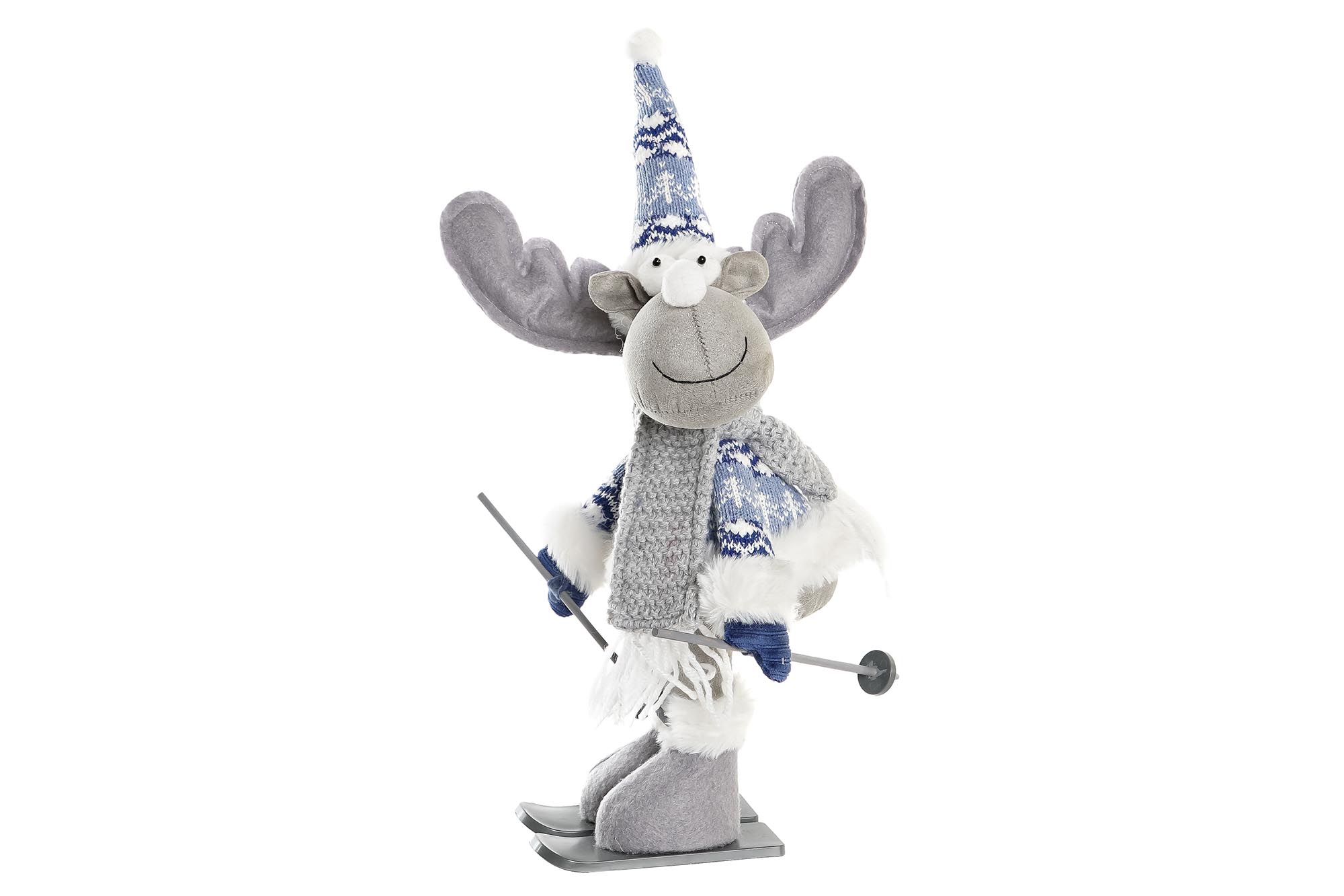 FIGURA POLIESTER 17X16X38CM RENO AZUL