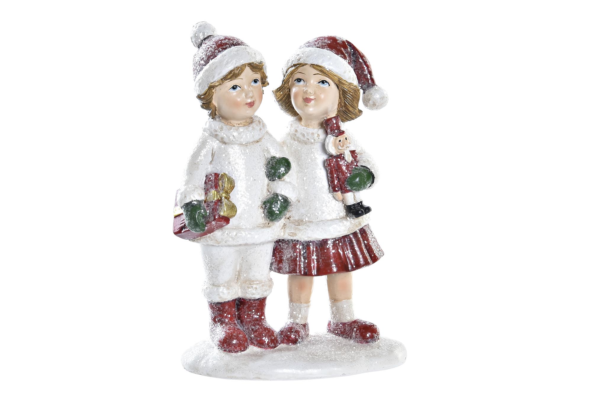 FIGURA RESINA 10,5X6X15 NIòOS ROJO