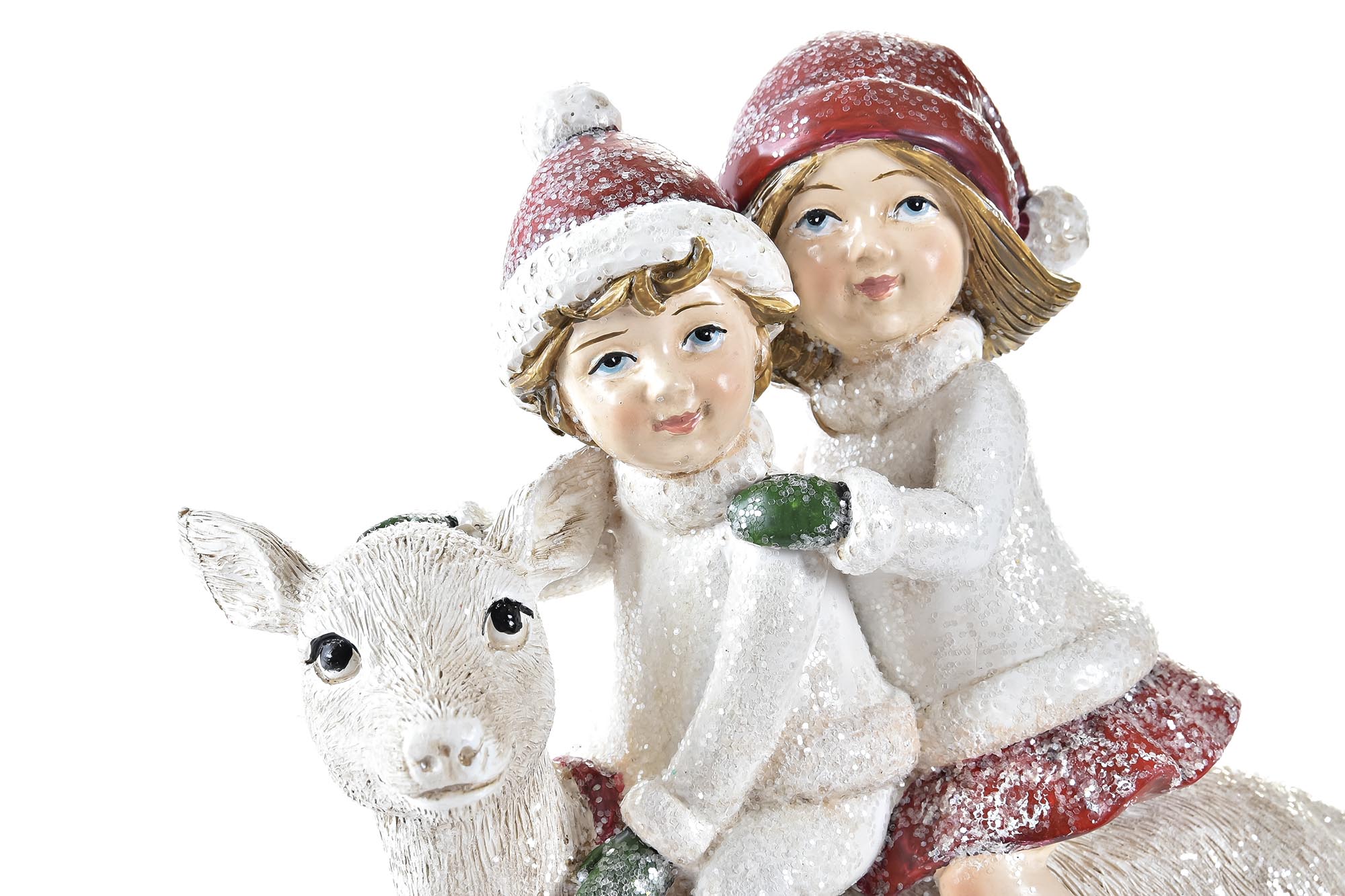 FIGURA RESINA 16X7X20,5 NIòOS BLANCO 2