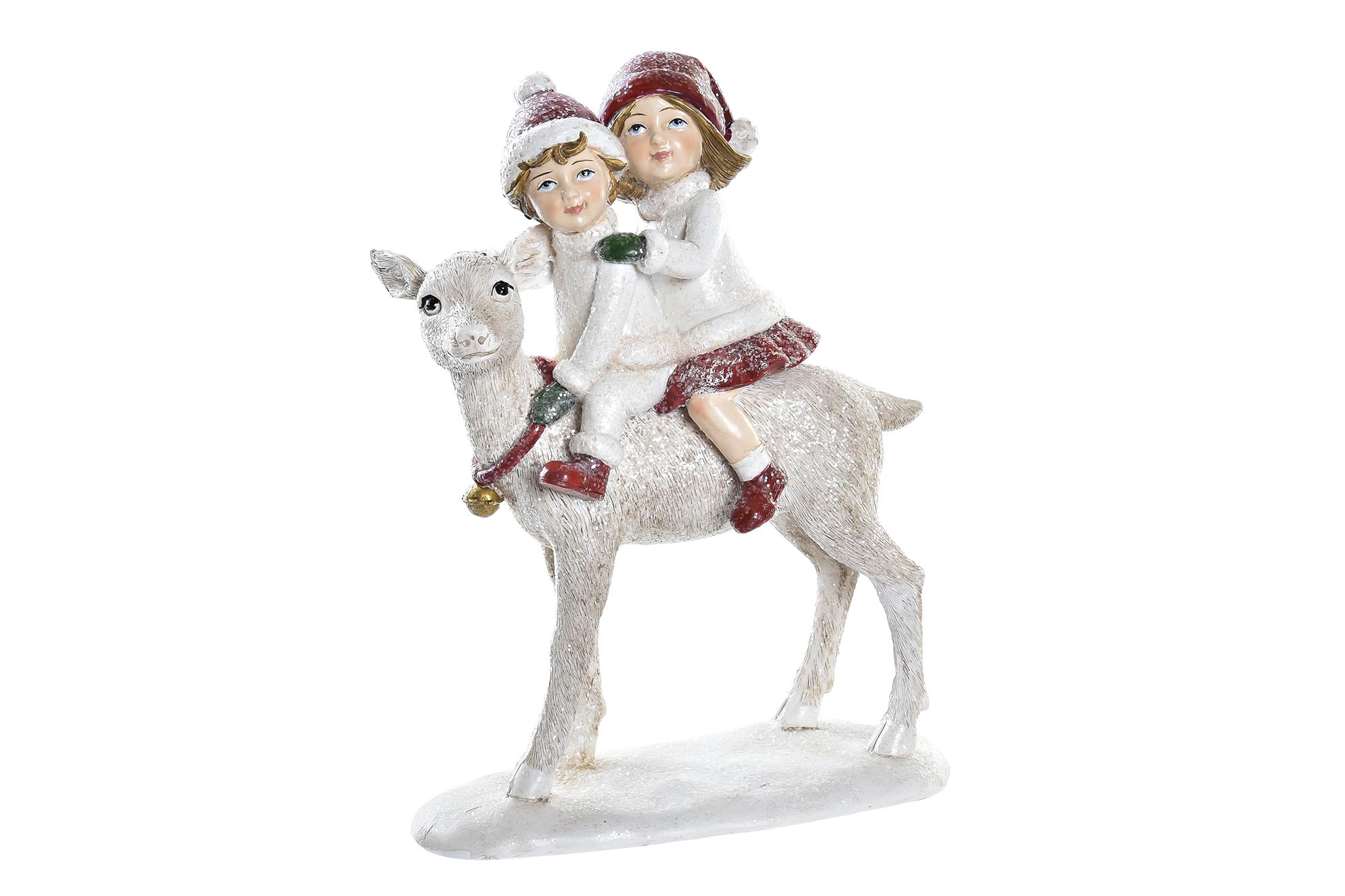 FIGURA RESINA 16X7X20,5 NIòOS BLANCO