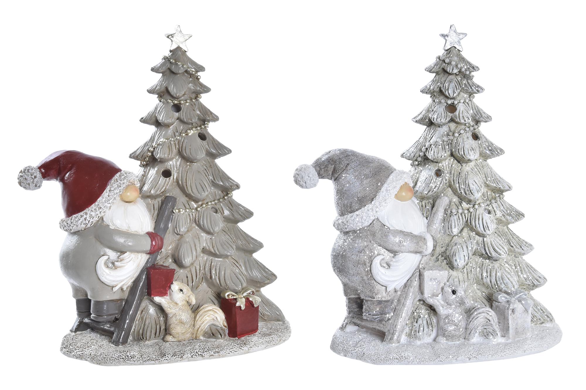 FIGURA RESINA 15X10X18 ARBOL ROJO