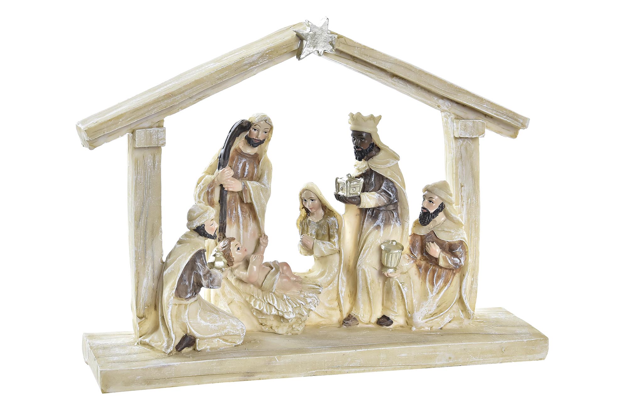 NACIMIENTO RESINA 21X5X15CM BEIGE