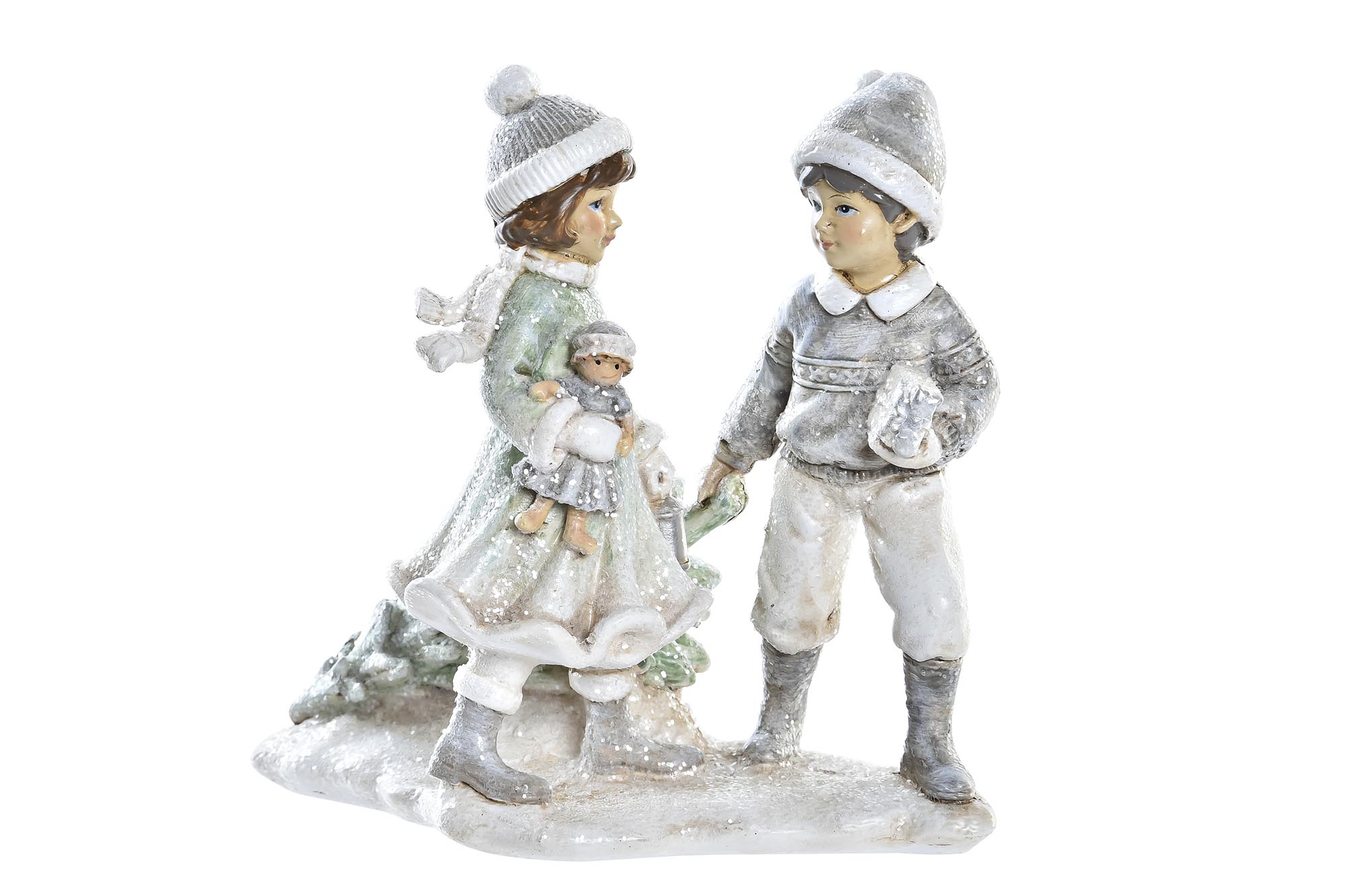 FIGURA RESINA 12X8X12CM NIÑO GRIS