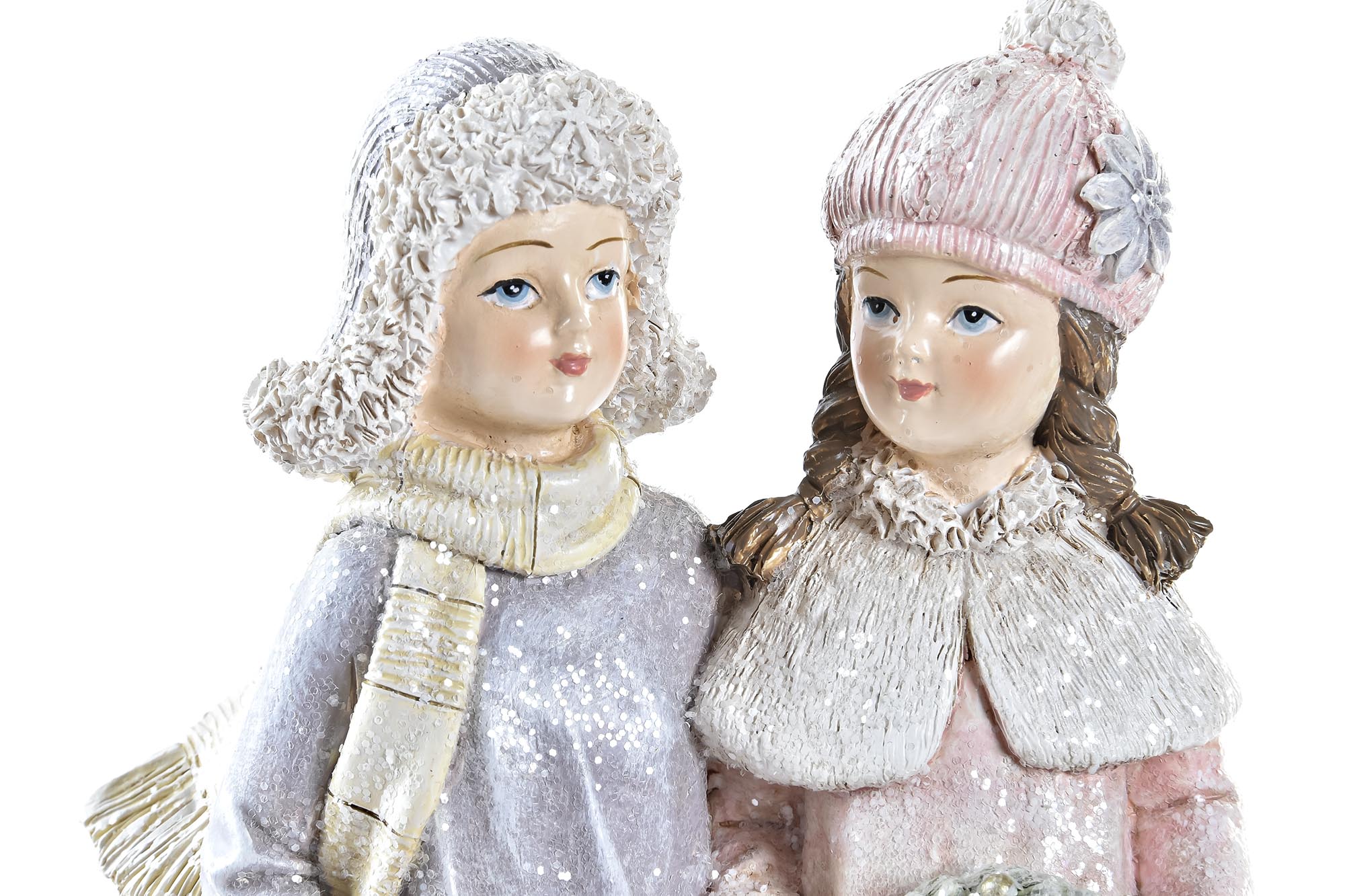 FIGURA RESINA 10.5X20.5CM PAREJA ROSA 2