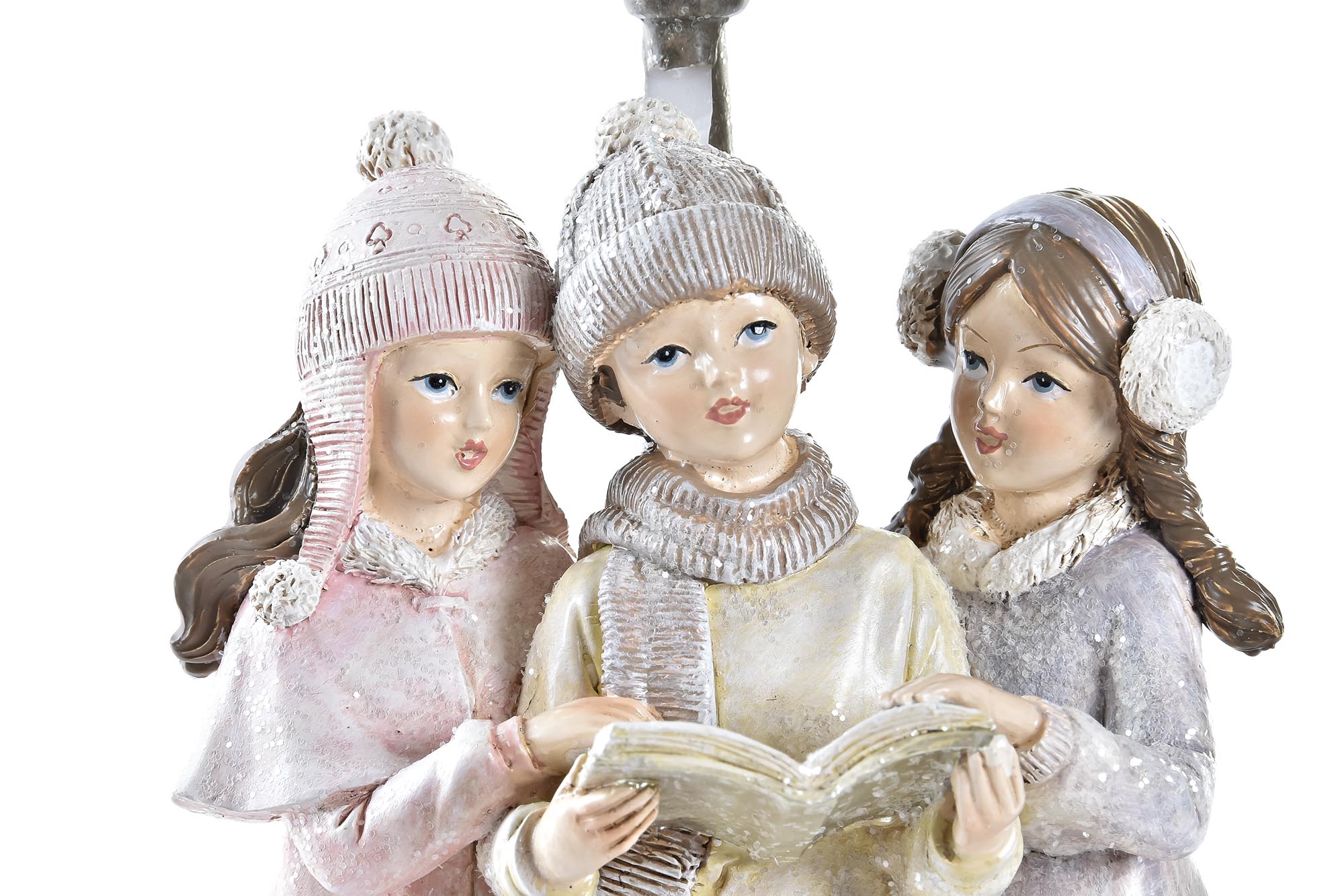 FIGURA RESINA 14X8,5X28,5 FAROLA BEIGE 2