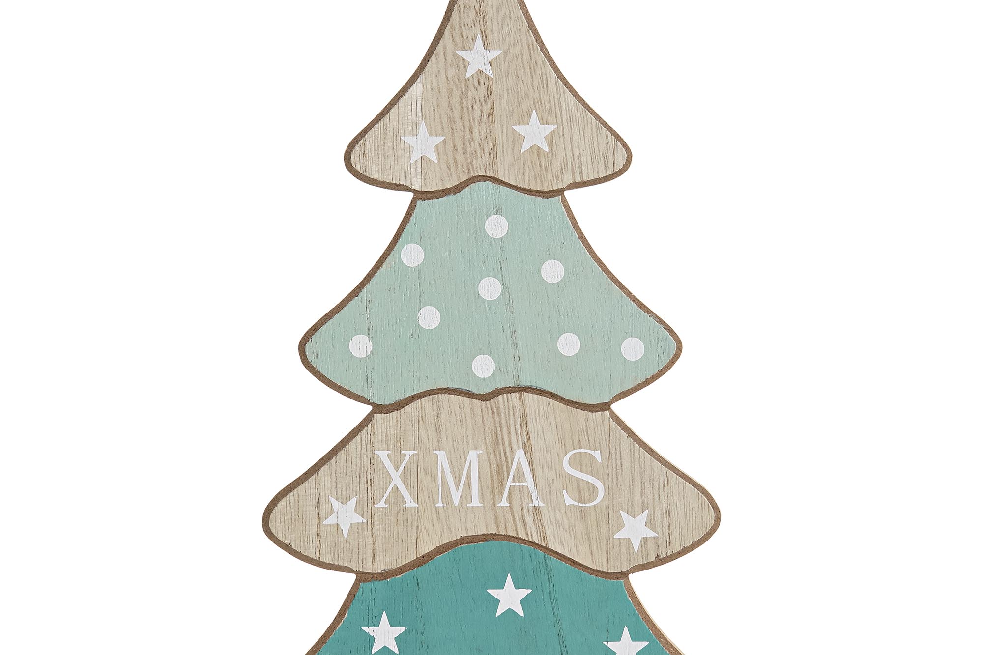 DECORACION MADERA 19X8X45 ARBOL VERDE 2