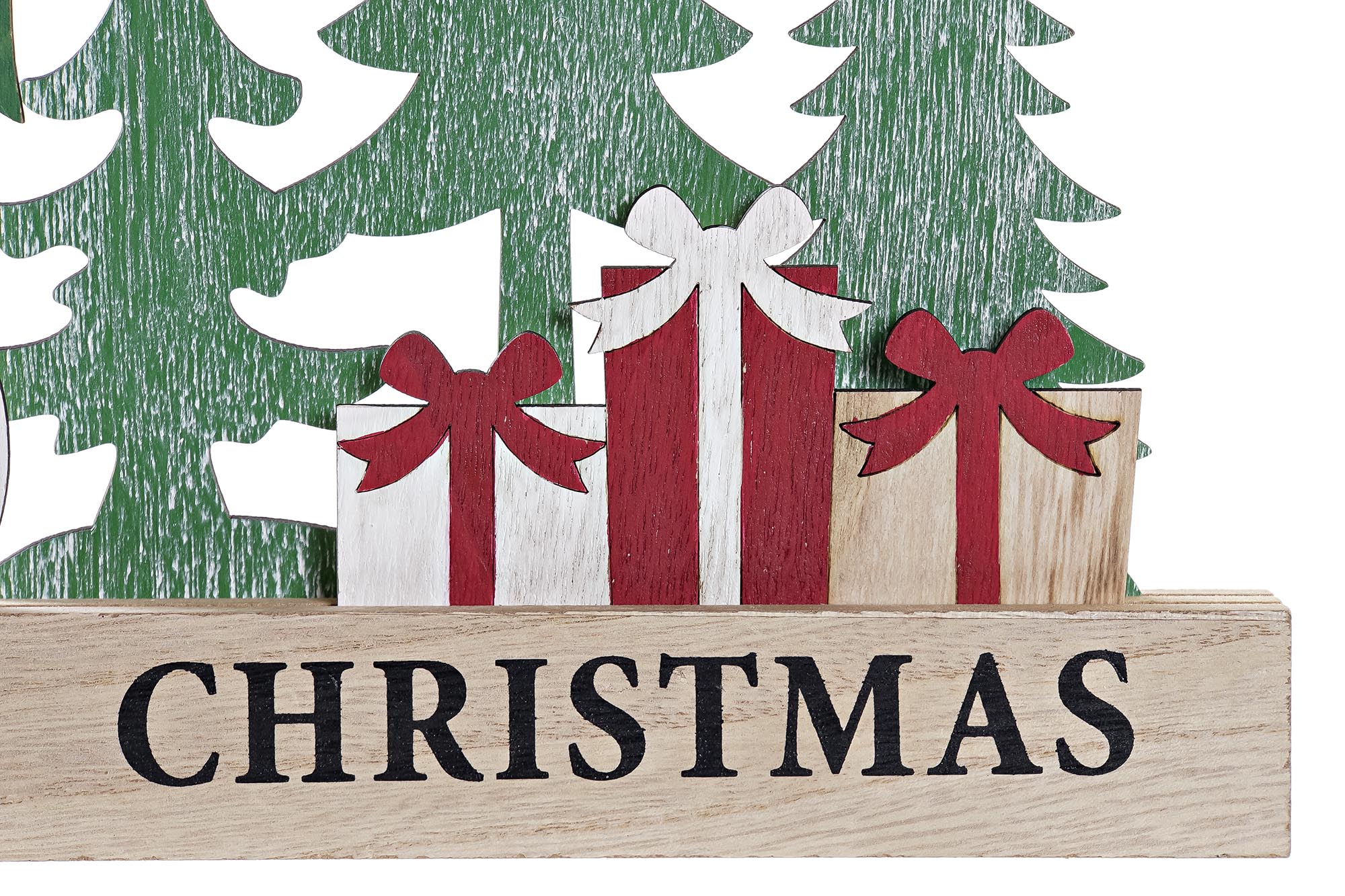 DECORACION MADERA POLIESTER 26X4X20CM NOEL 2