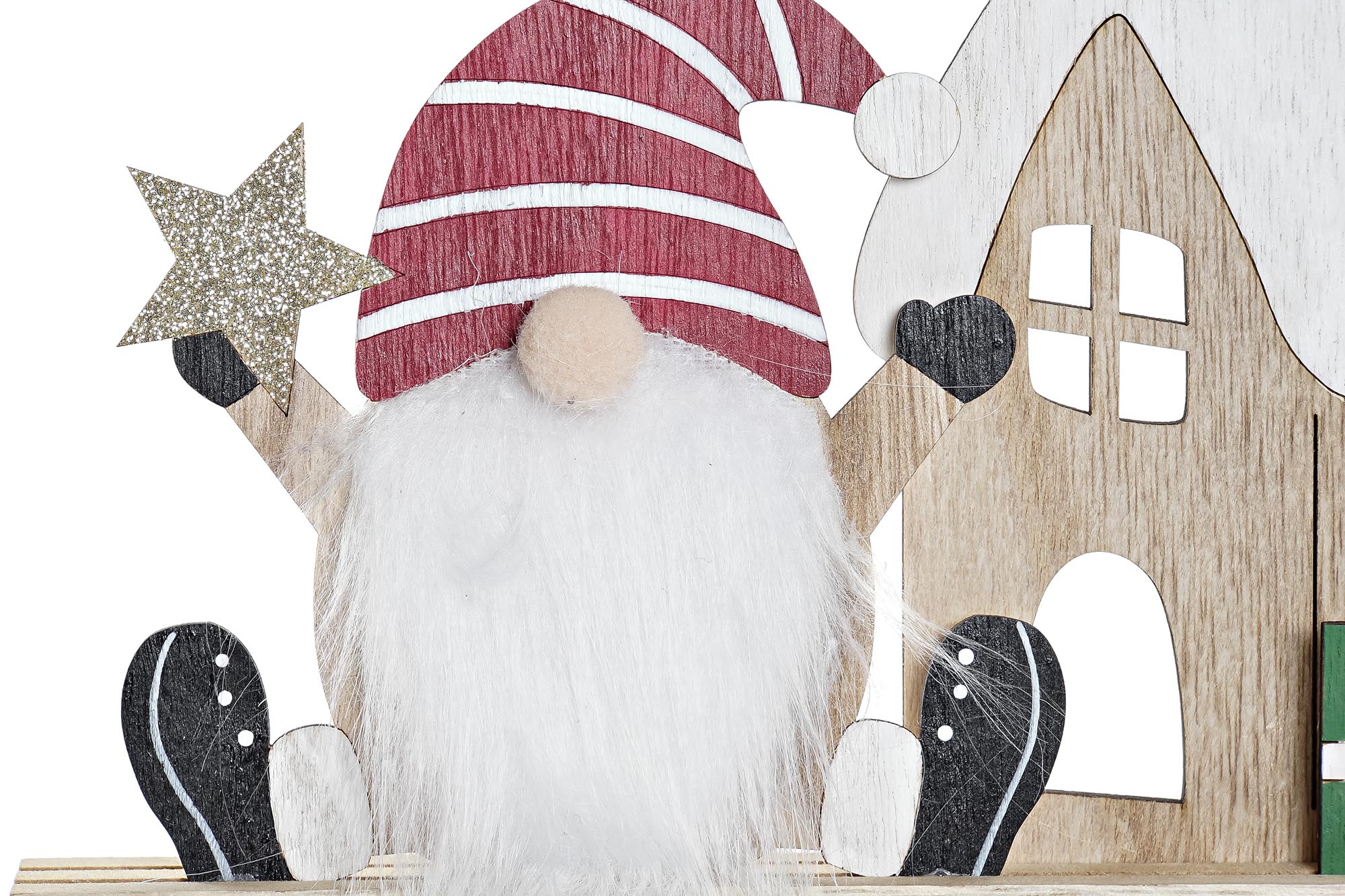 DECORACION MADERA POLIESTER 26X4X20CM NOEL 3