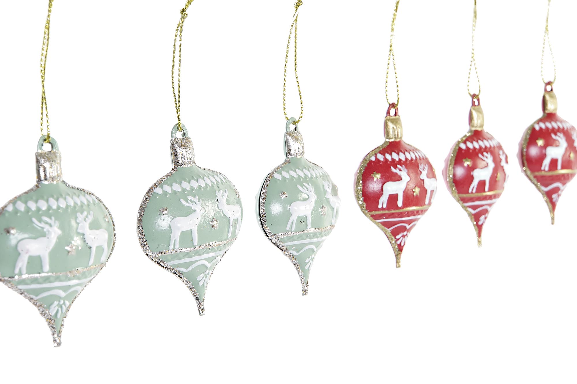 DECORACION COLGANTE SET 6 METAL 14X13X2 CORAZON 2