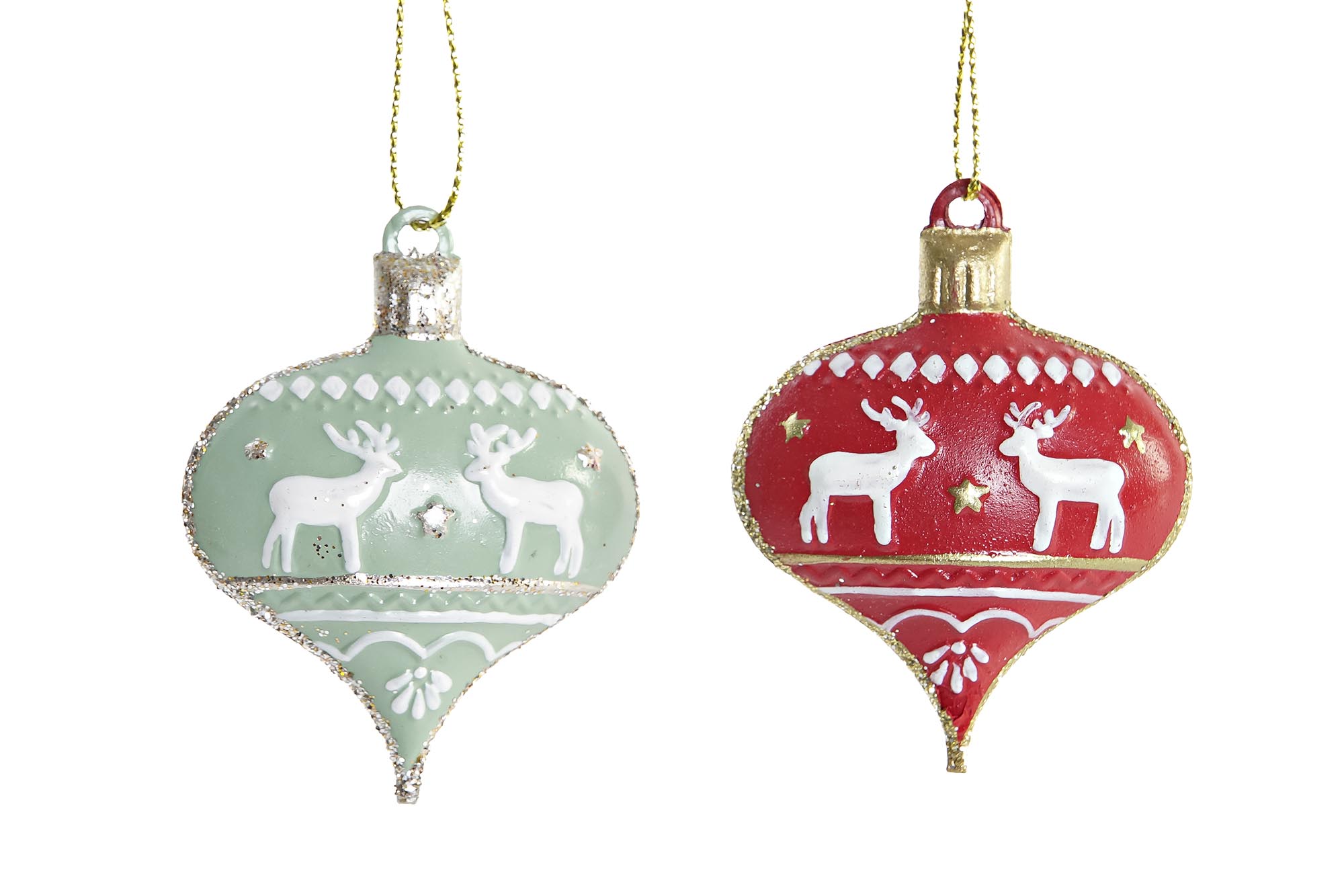 DECORACION COLGANTE SET 6 METAL 14X13X2 CORAZON 3